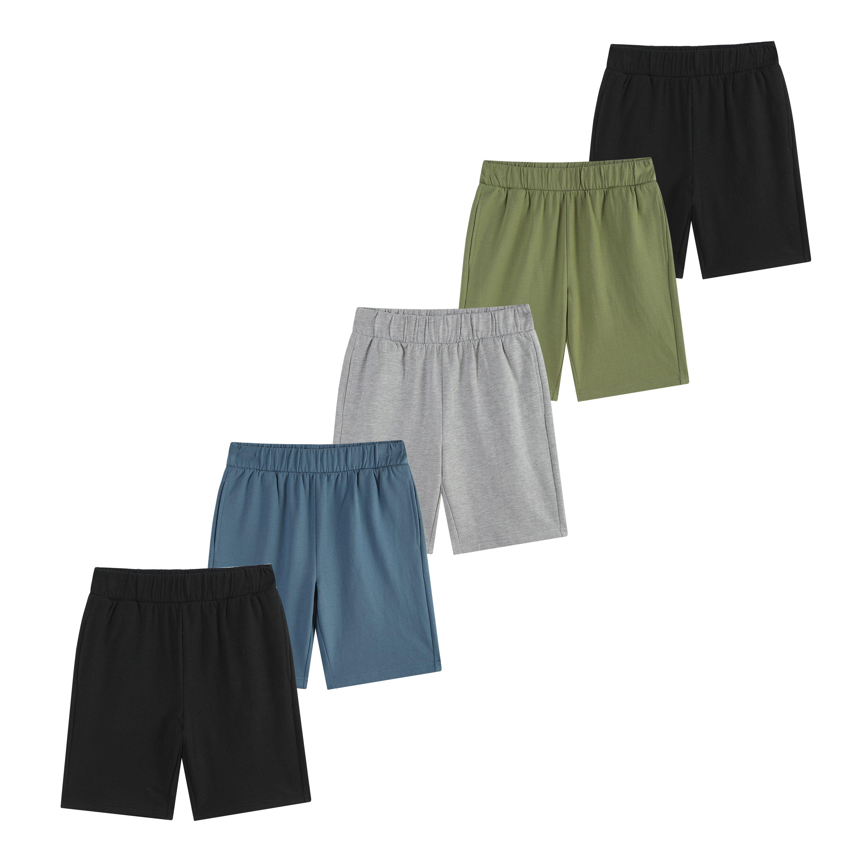 multi - Studio - Older Boys 5 Pack Fleece Shorts - 1
