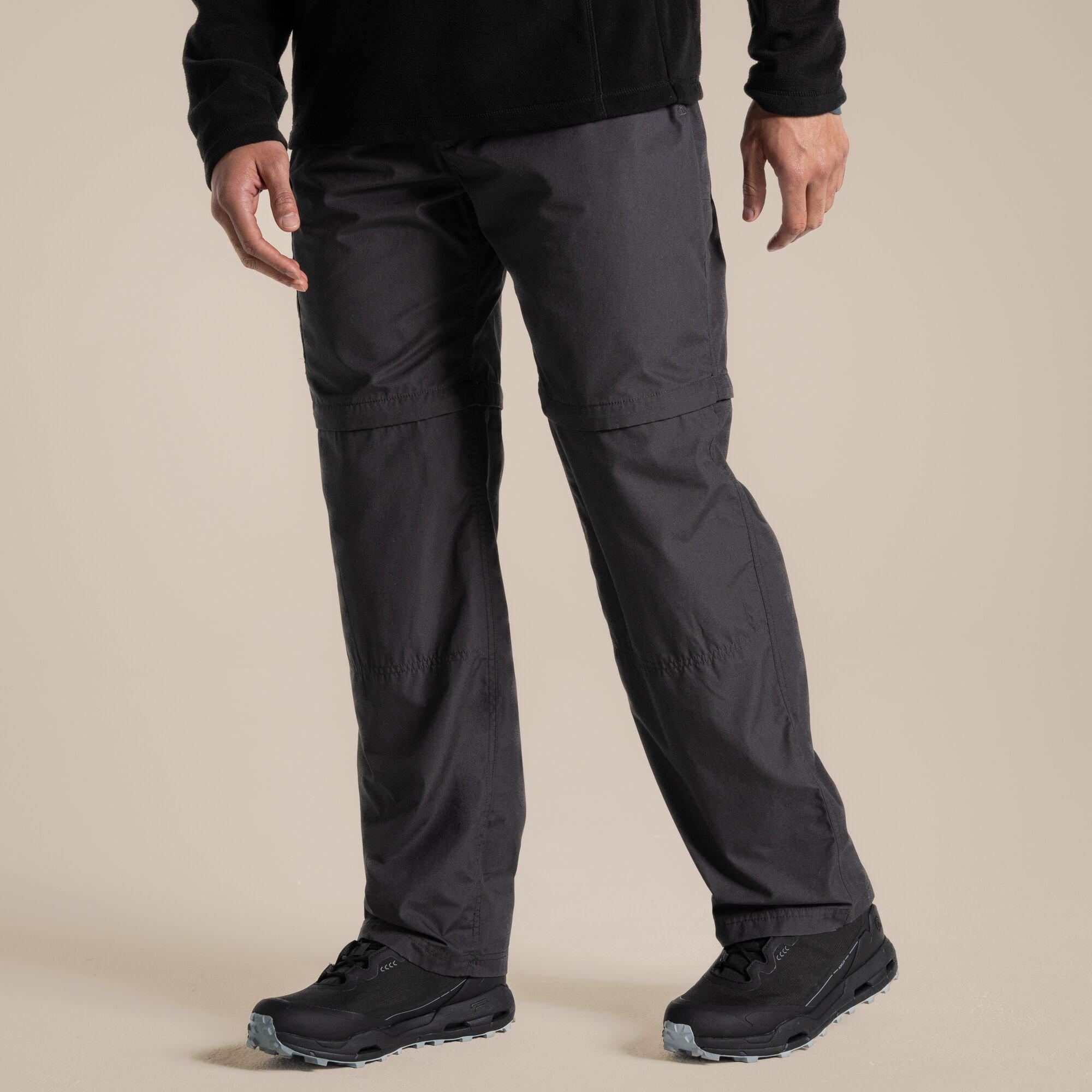 Craghoppers Men's Kiwi Convertible Water-Repellent Trousers - Black Pepper - 38R