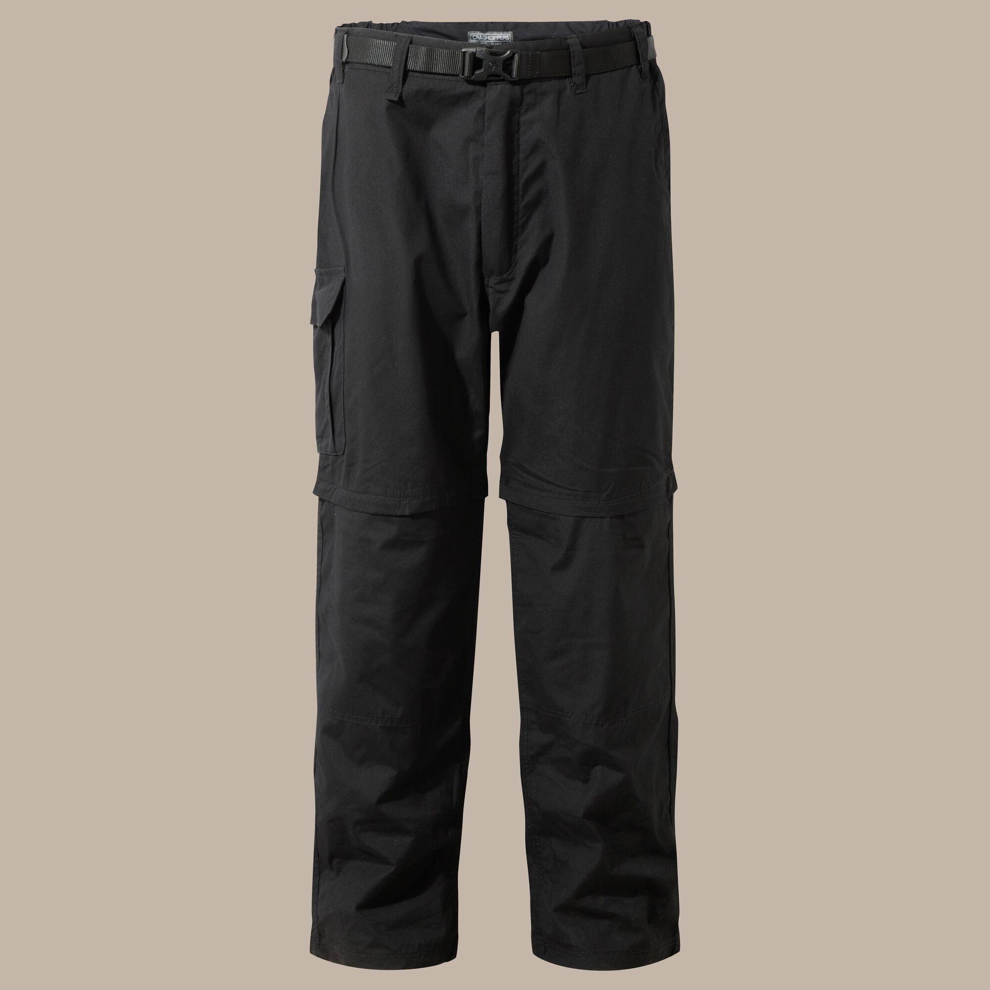 Black - Craghoppers - Mens Kiwi Convertible Water-Repellent Trousers - 10