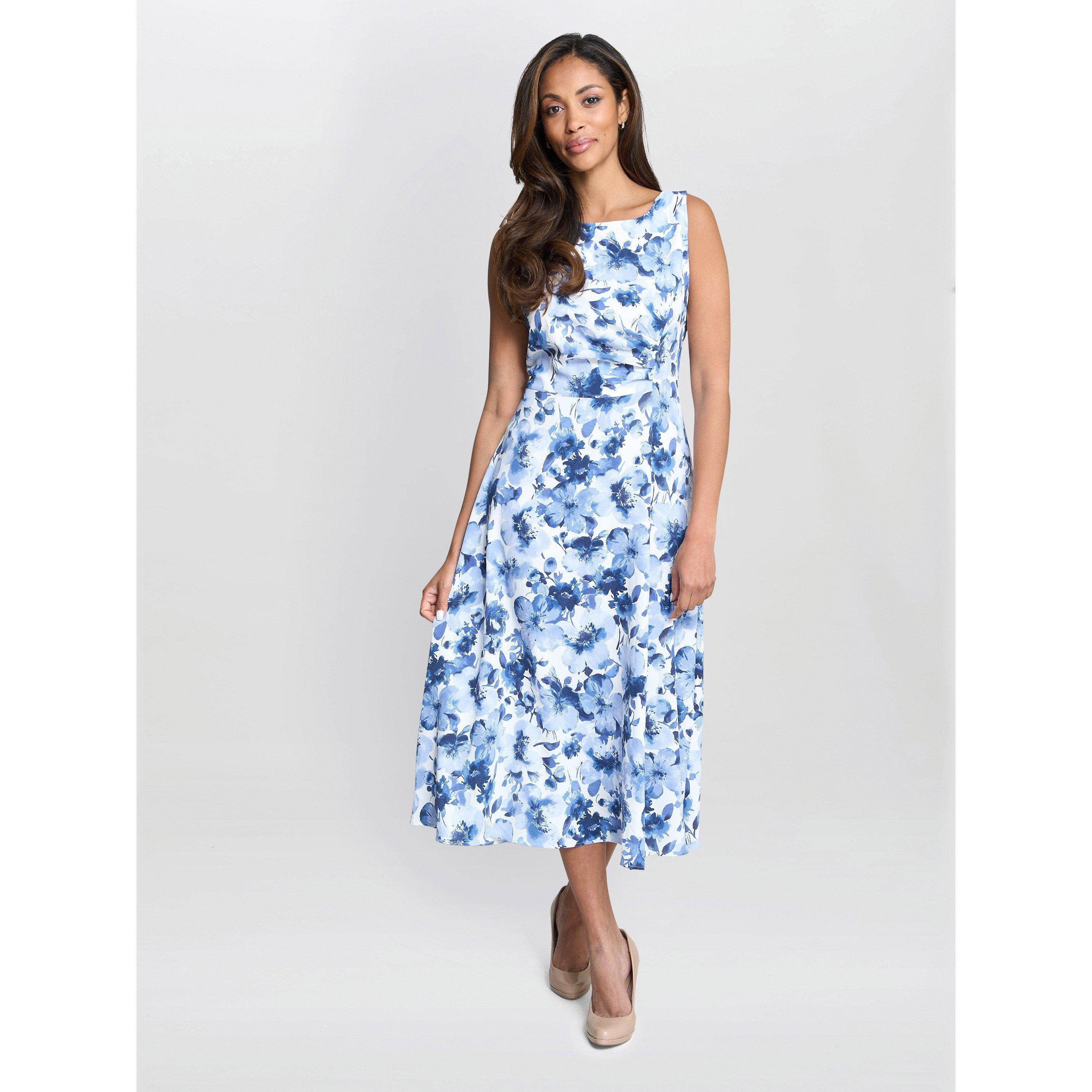 Gina Bacconi Emmy Floral Print Midi Dress