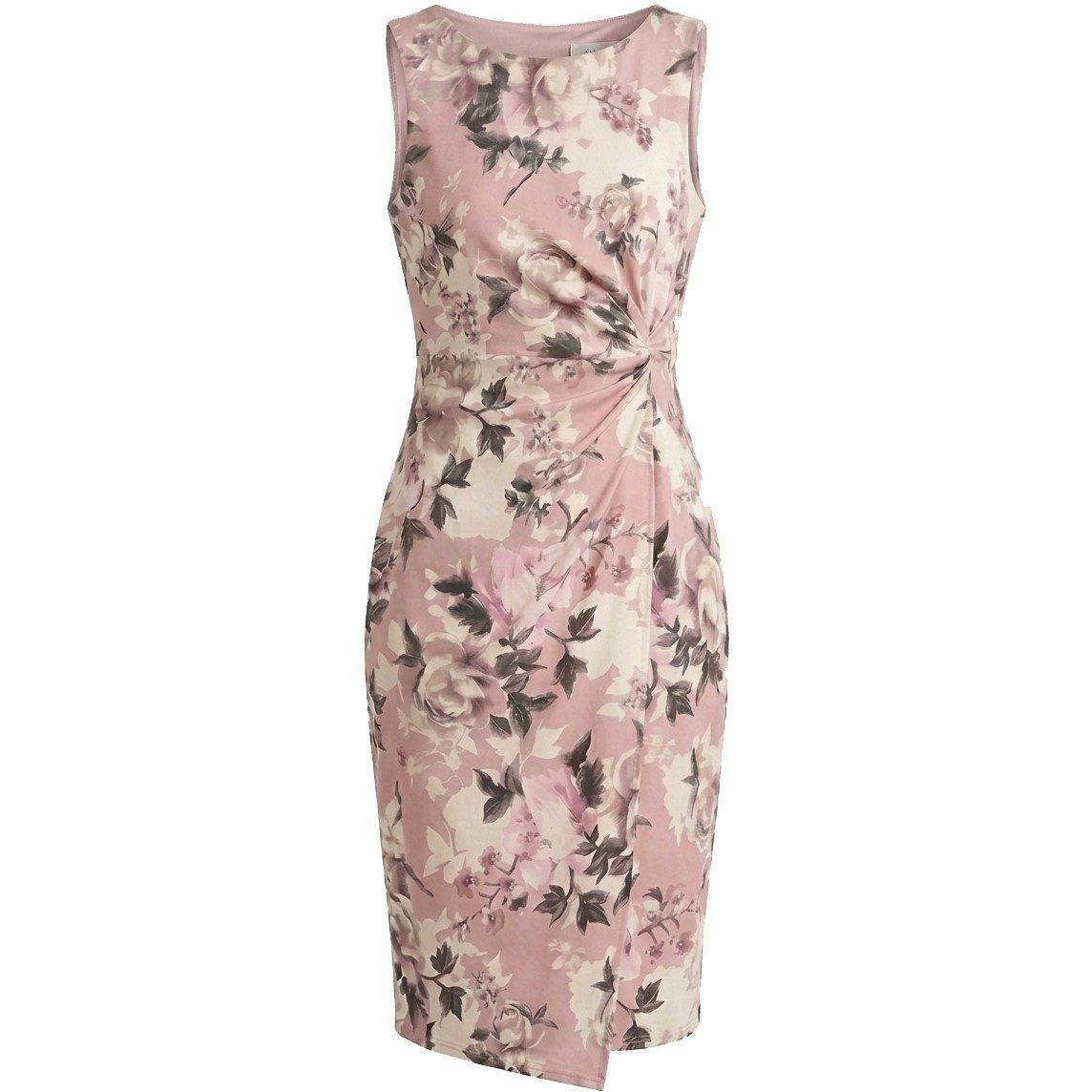 Dark Rose - Gina Bacconi - Roma Twist Knot Floral Dress - 6