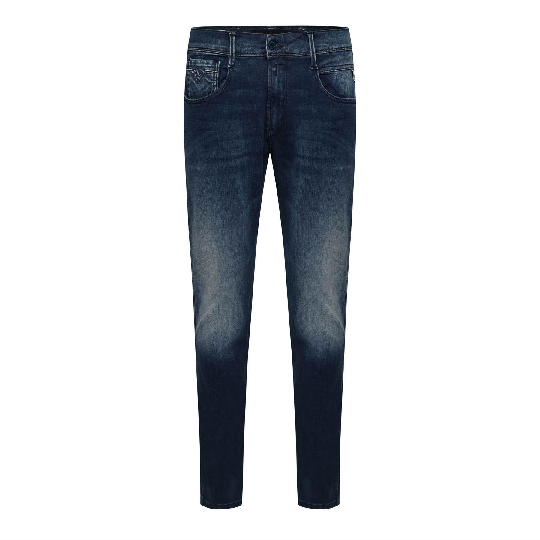 Replay Anbass Slim-Fit Jeans - Blue - Size 32R