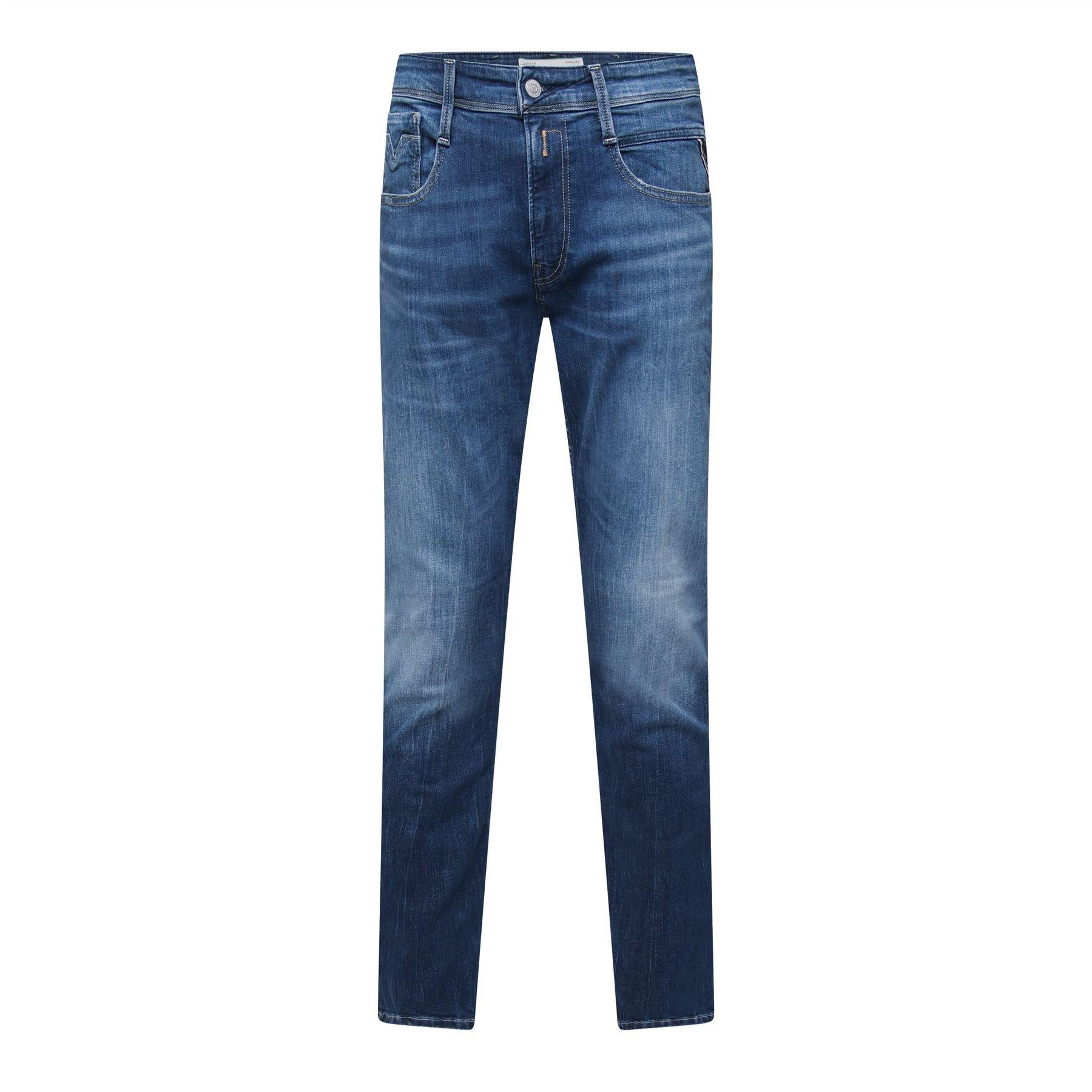 Blue - Replay - Anbass Slim-Fit Jeans - 1