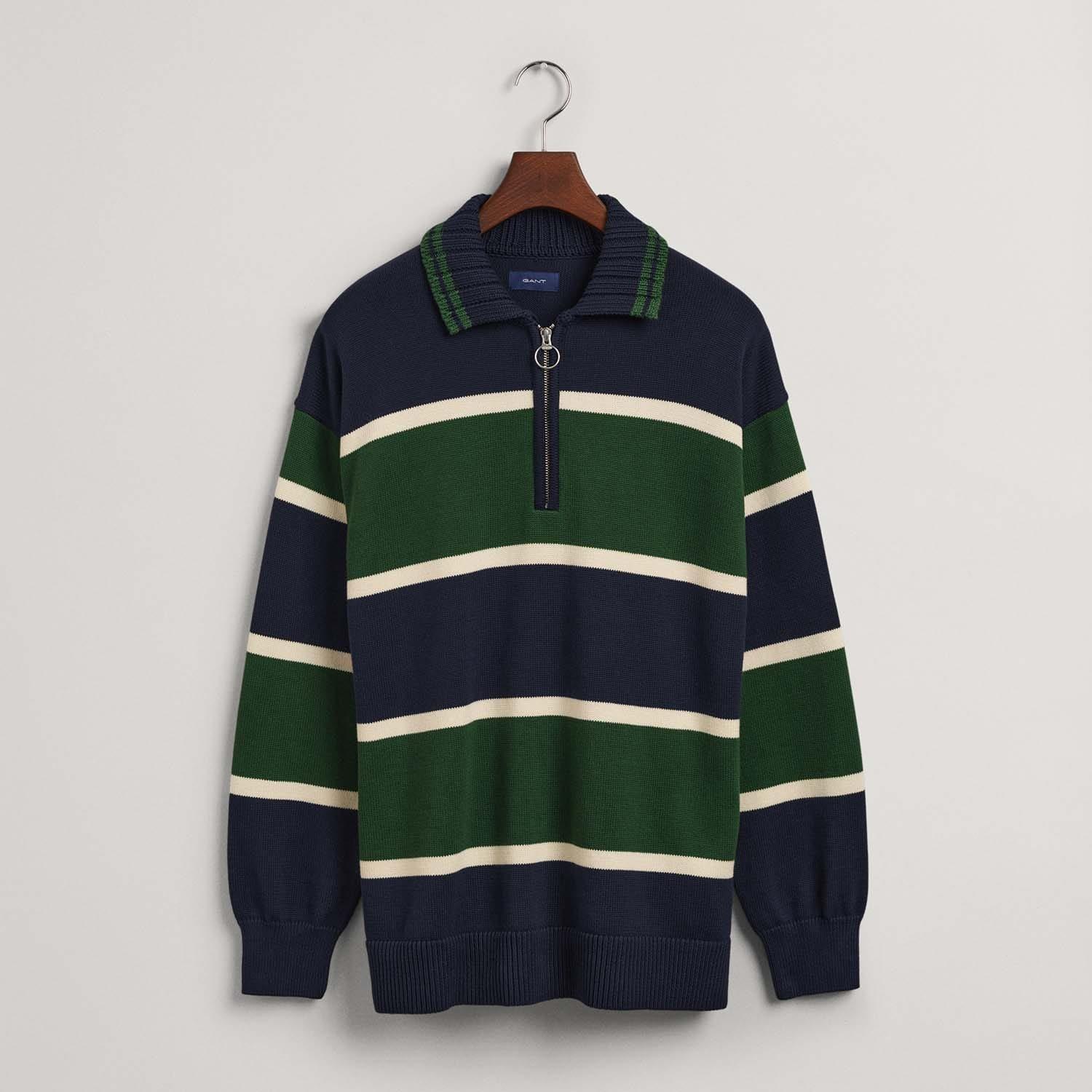 Blue - Gant - Knitted Heavy Rugger Sweater