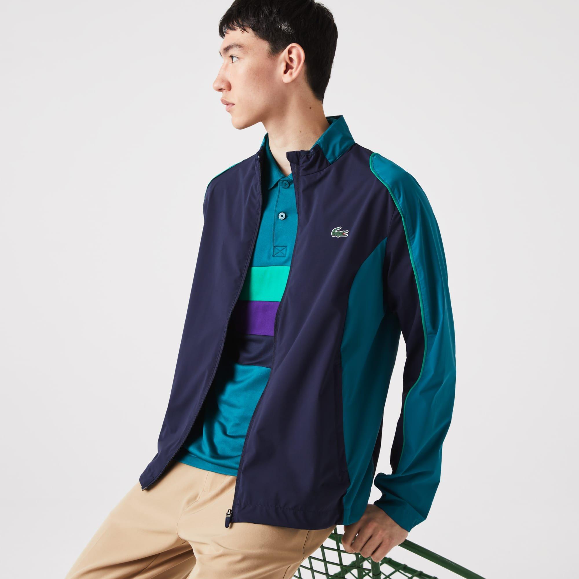 Navy - Lacoste - Sport Collapsible Golf Jacket - 5