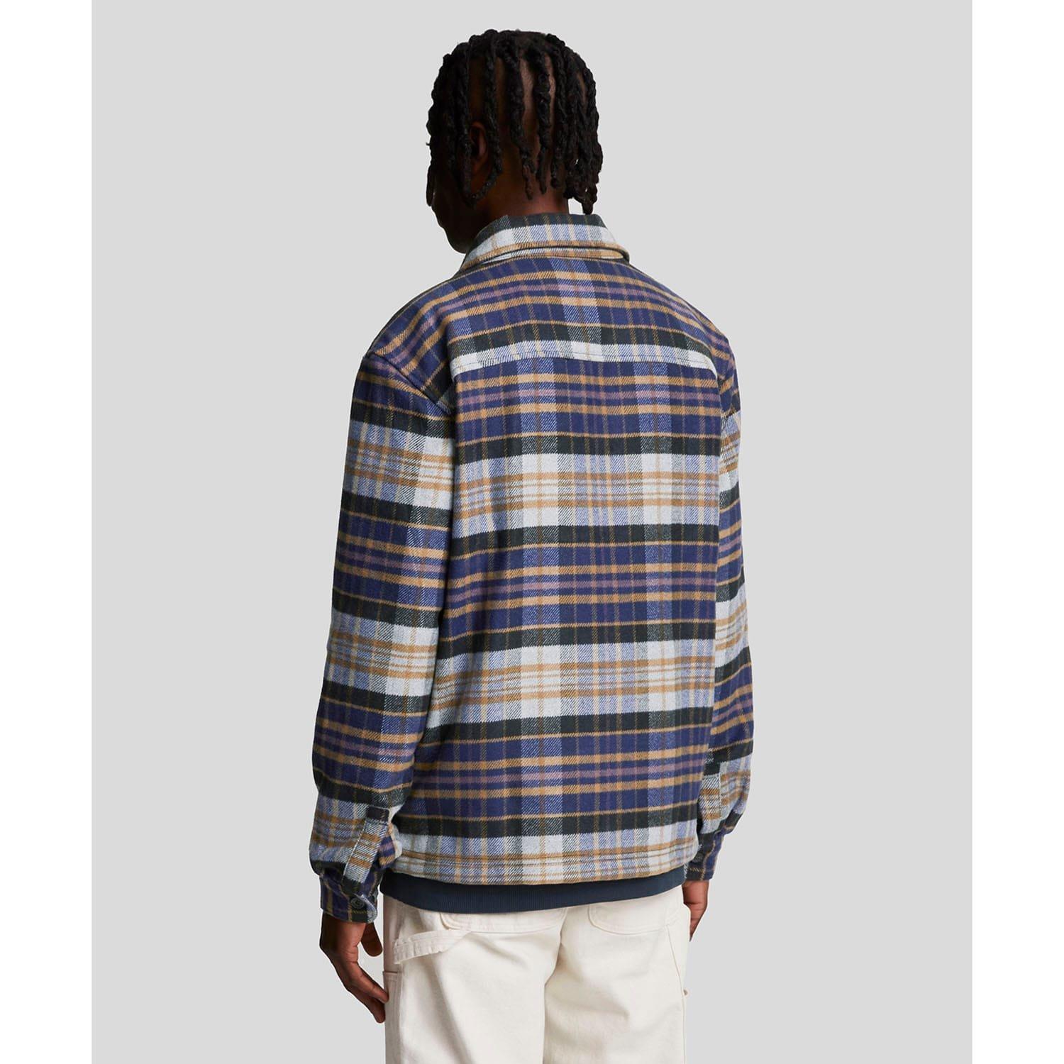 Navy - Lyle and Scott - Check Flannel Overshirt - 3