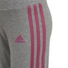 Mgrey Hthr - adidas - Warm-up Tricot Regular Tapered 3-Stripes Track Pants  Baby Girls - 4