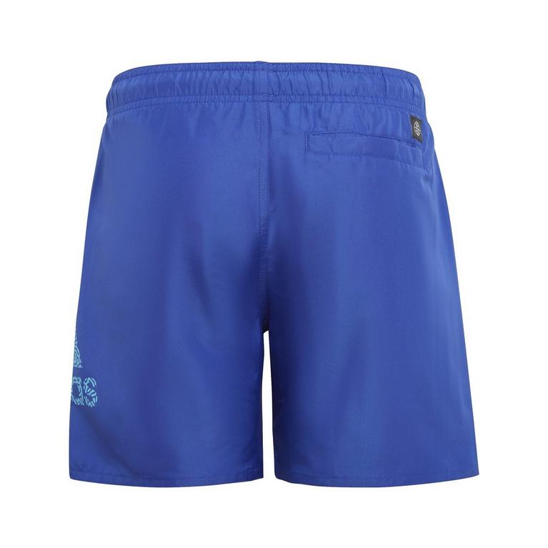bleu/cyan - adidas - Logo CLX Swim Shorts Juniors - 2