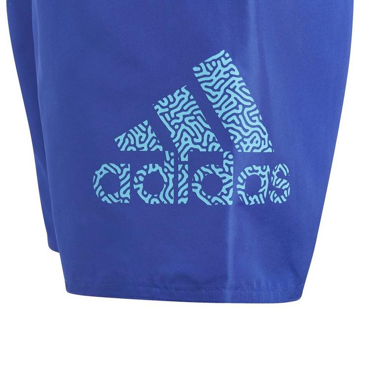 bleu/cyan - adidas - Logo CLX Swim Shorts Juniors - 4