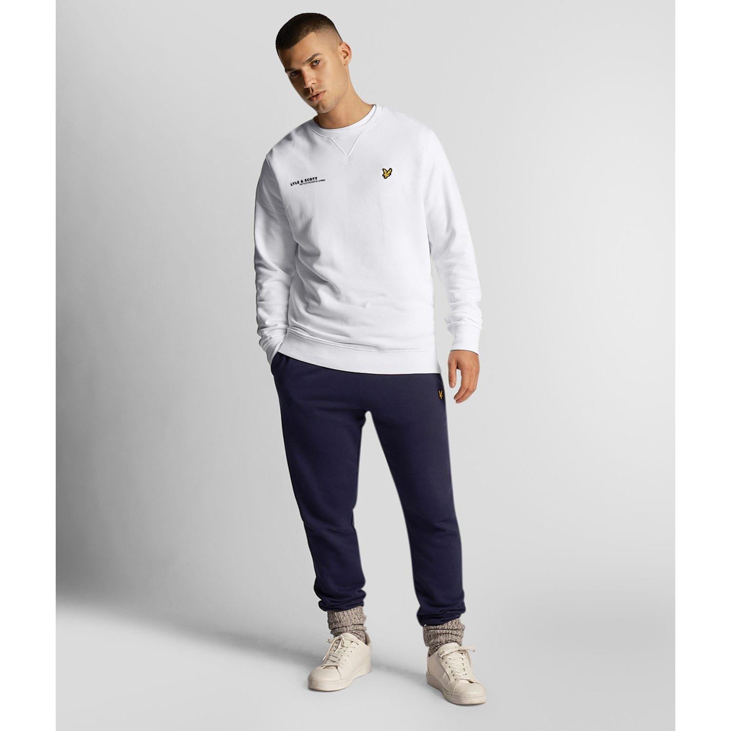 White - Lyle and Scott - Co-Ordinate Print Crewneck Sweatshirt - 2