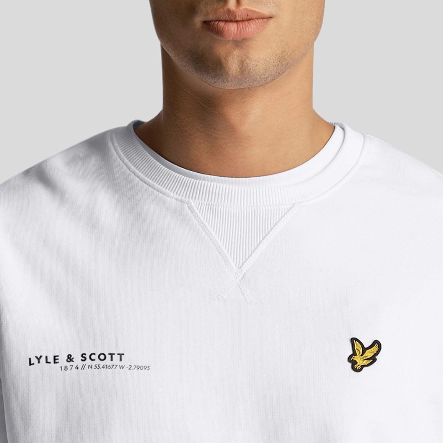 White - Lyle and Scott - Co-Ordinate Print Crewneck Sweatshirt - 4