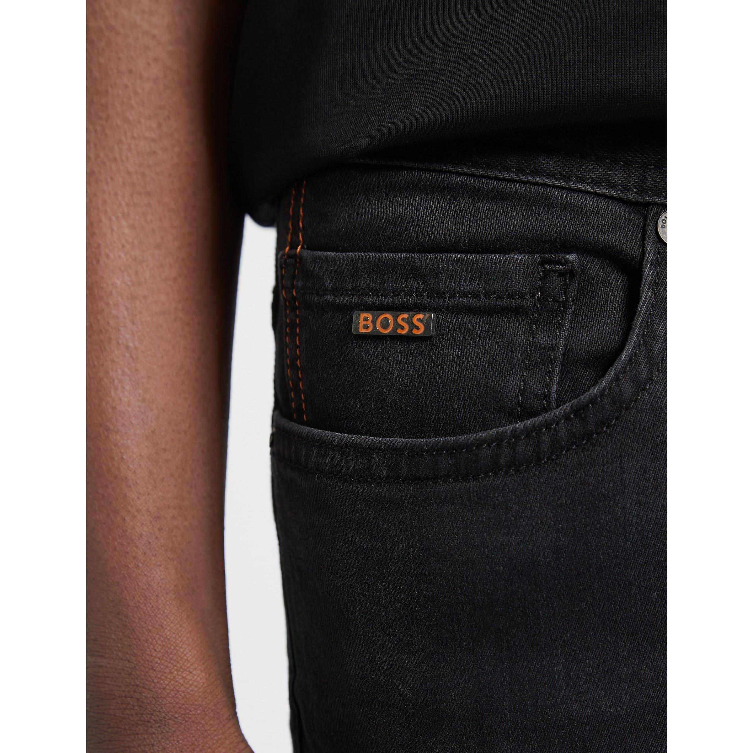 Black - Hugo - Men's Taber Tapered Slim Fit Jeans - 5