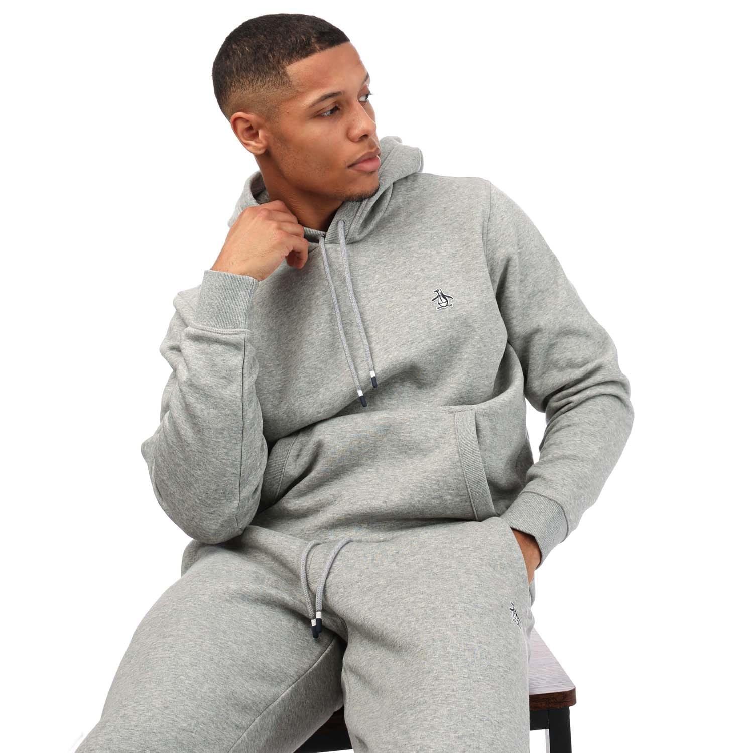 Grey - Original Penguin - Sticker Pete Pullover Hoodie - 4