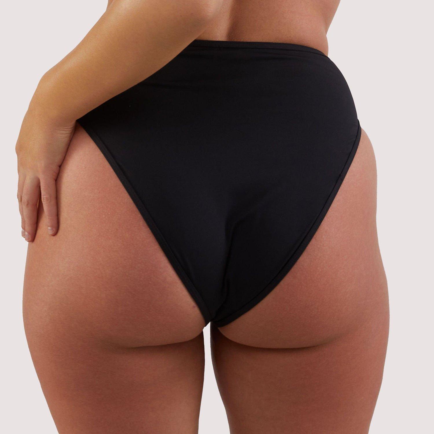 Black - Wolf and Whistle - Mix & Match Black High-Waist High-Leg Bikini Botto - 2