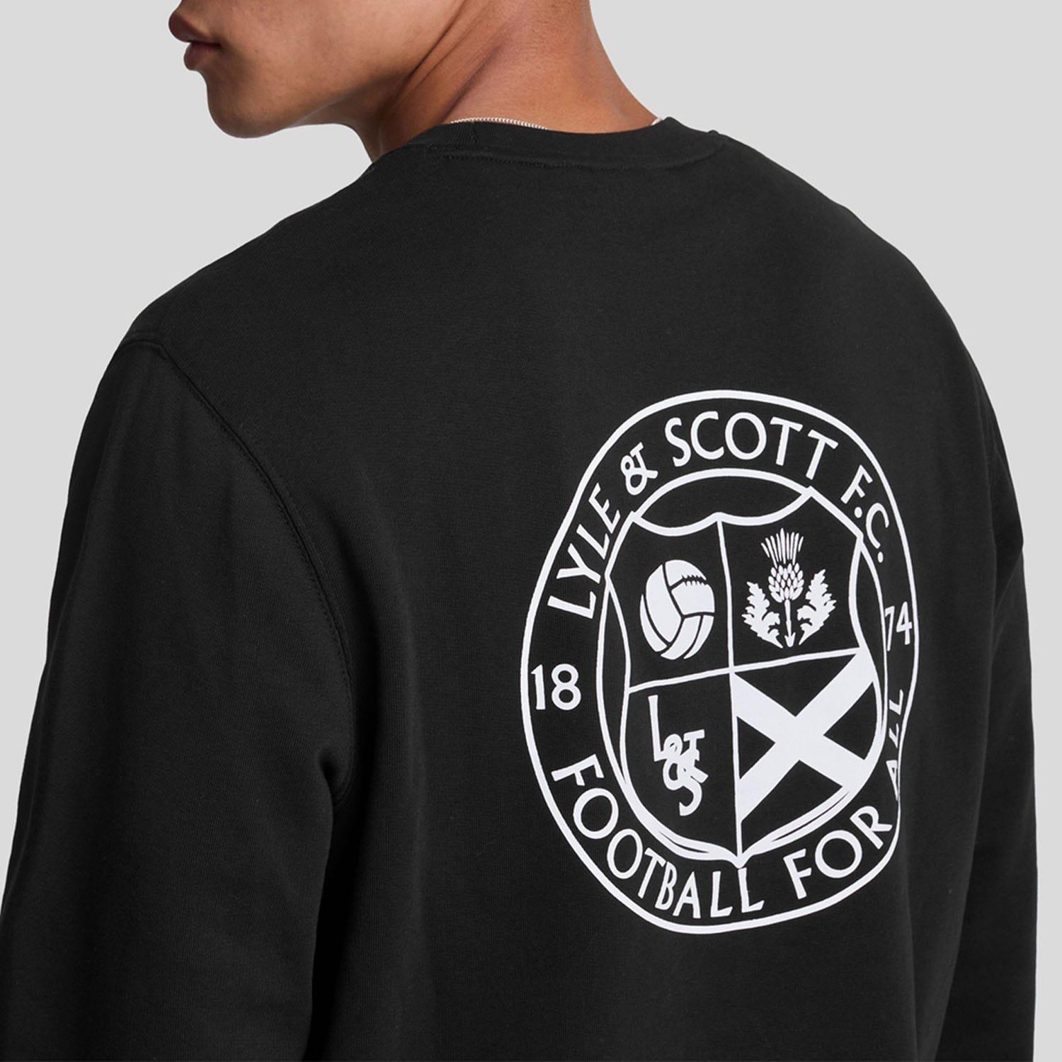 Black - Lyle and Scott - Football For All Graphic Sweatshirt - 4