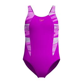 Speedo Hyperboom Splice Muscleback Swimsuit Junior Girls