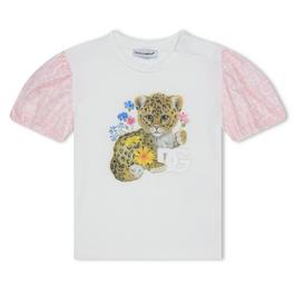 Dolce and Gabbana Leopard Cub T Shirt Baby Girls