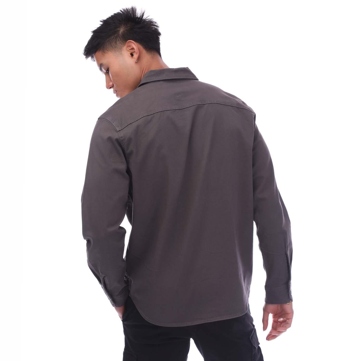 Grey - Jack and Jones - Stretch Over Shirt - 3