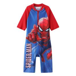 Character All In One Spiderman Swimsuit  Juniors