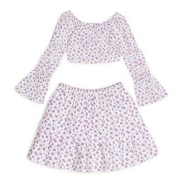 Be You BY Floral Crop Top And Skirt Childrens