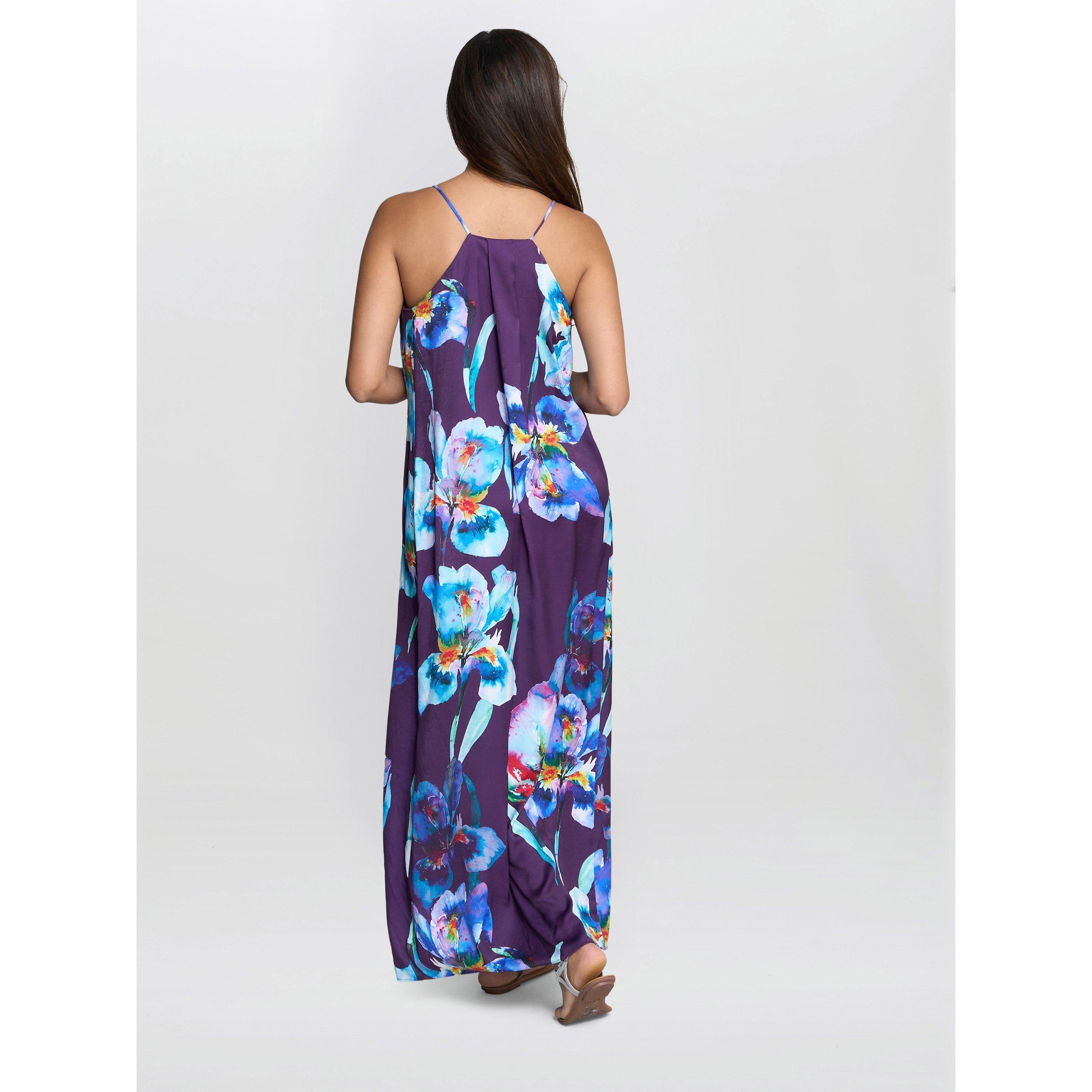 Navy Multi - Gina Bacconi - Genny Floral Print Maxi Dress - 2