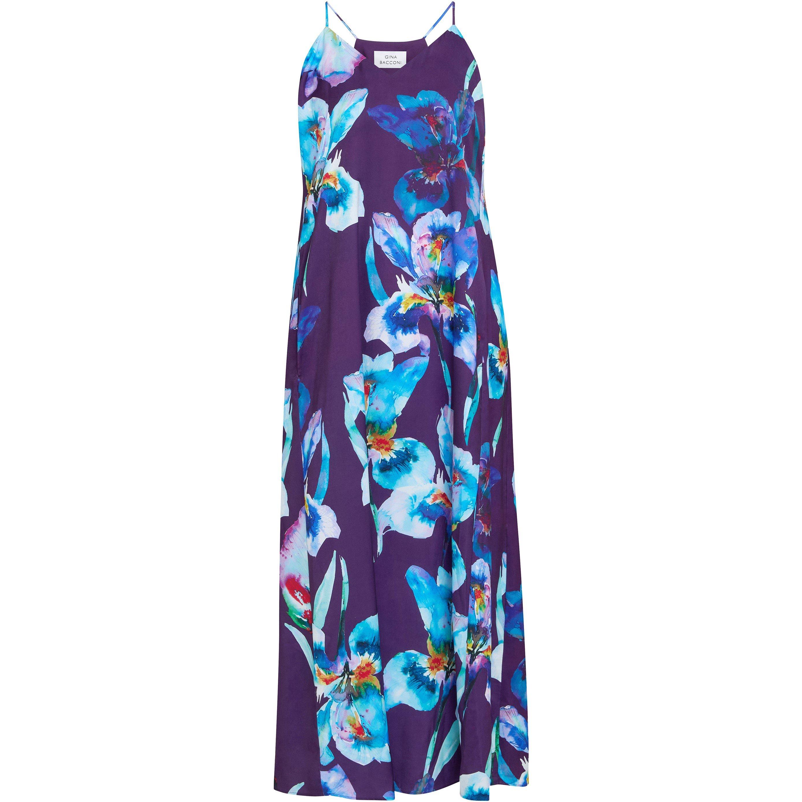 Navy Multi - Gina Bacconi - Genny Floral Print Maxi Dress - 4