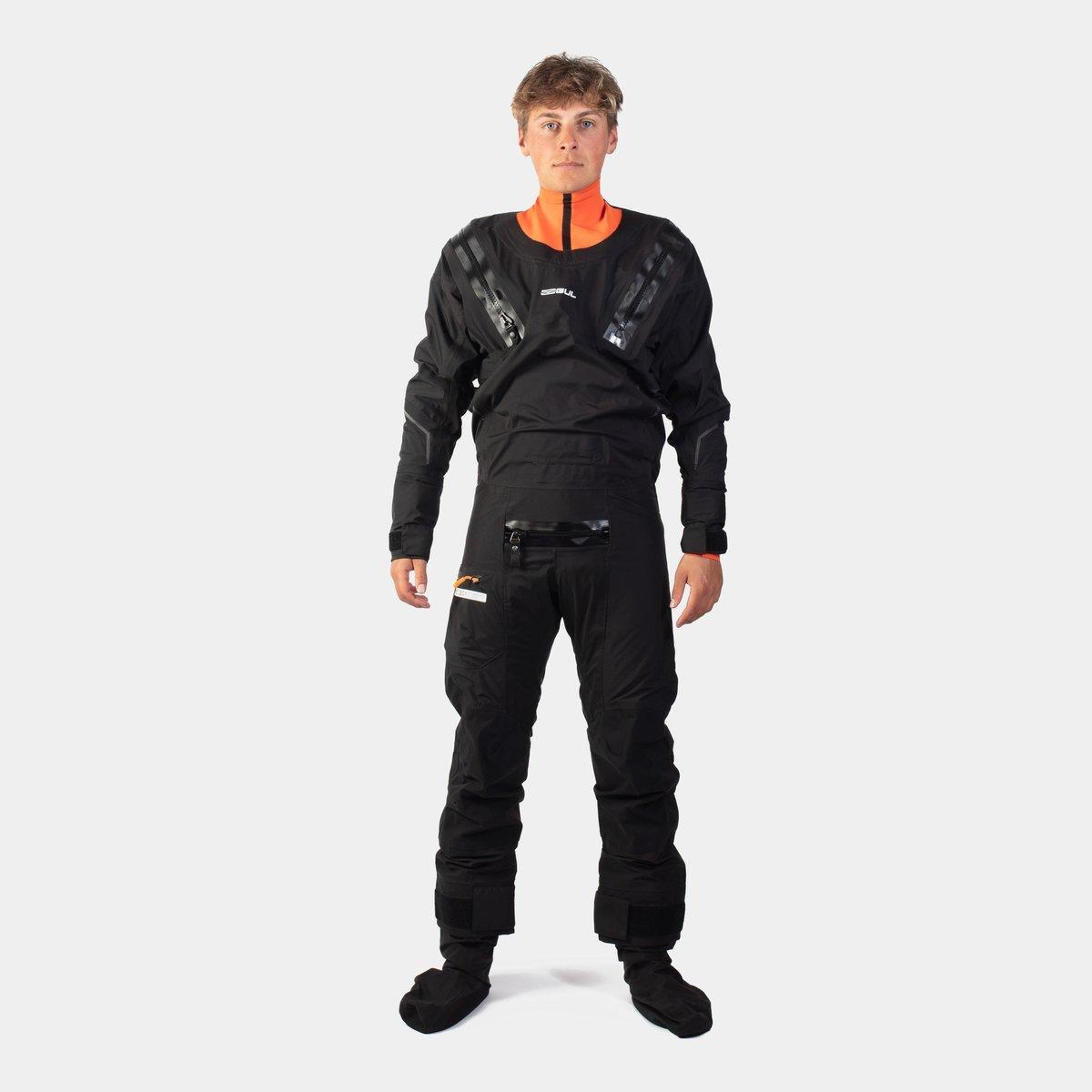 Black - Gul - CODE ZERO U-ZIP EZ DRYSUIT - 1