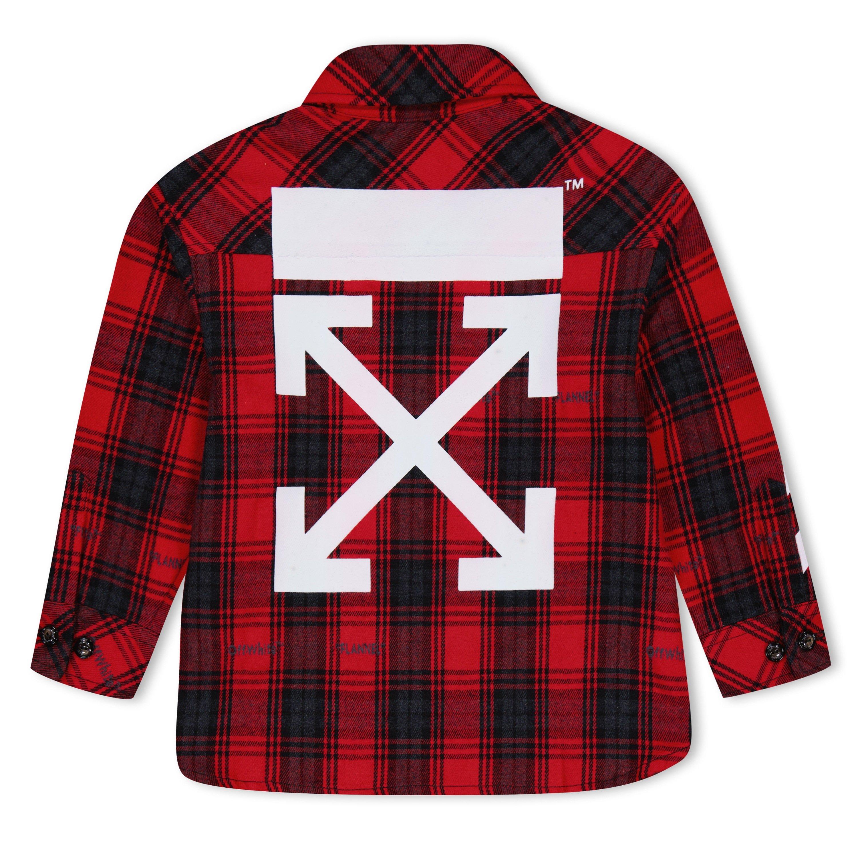 Red/Wht 2501 - Off White - Unisex Kids Patterned Long-Sleeve Shirt - 2