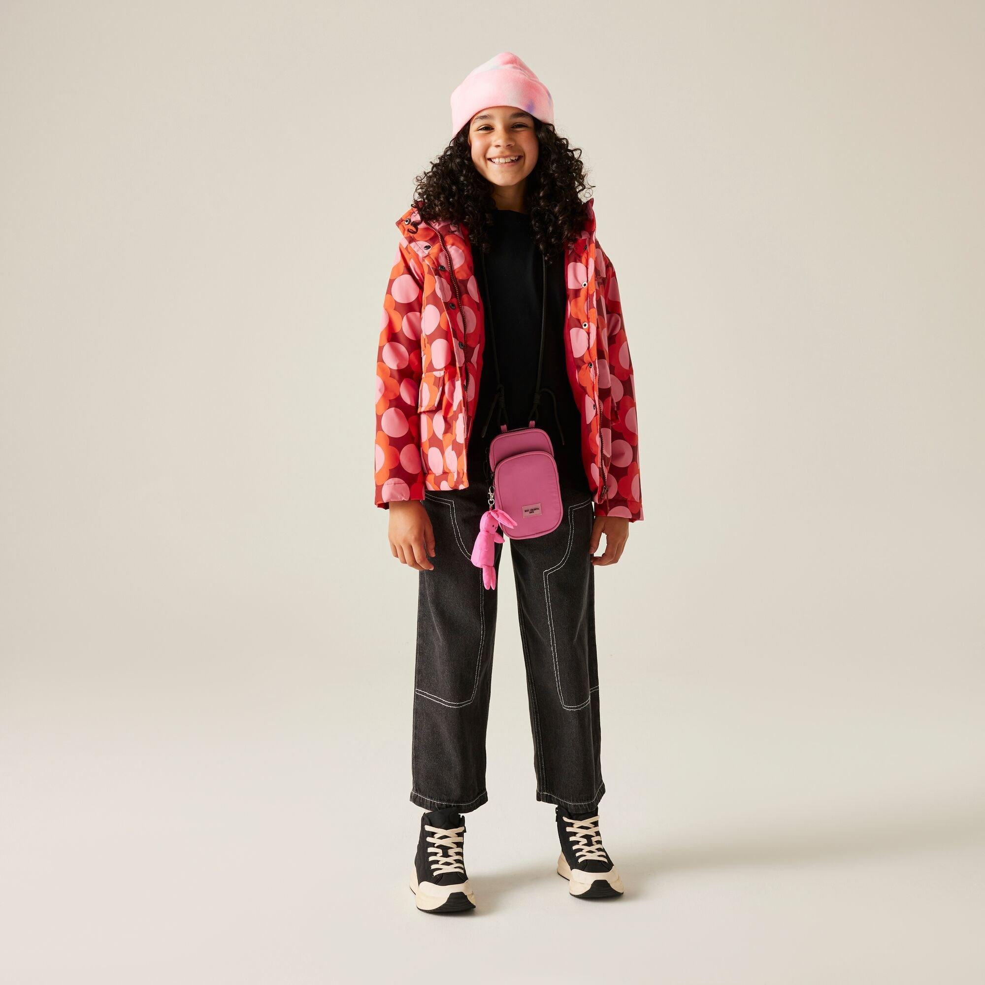 Regatta Unisex Red Orla Kiely Hooded Waterproof Breathable Insulated Jacket In | : Size 13 Years - Image 4