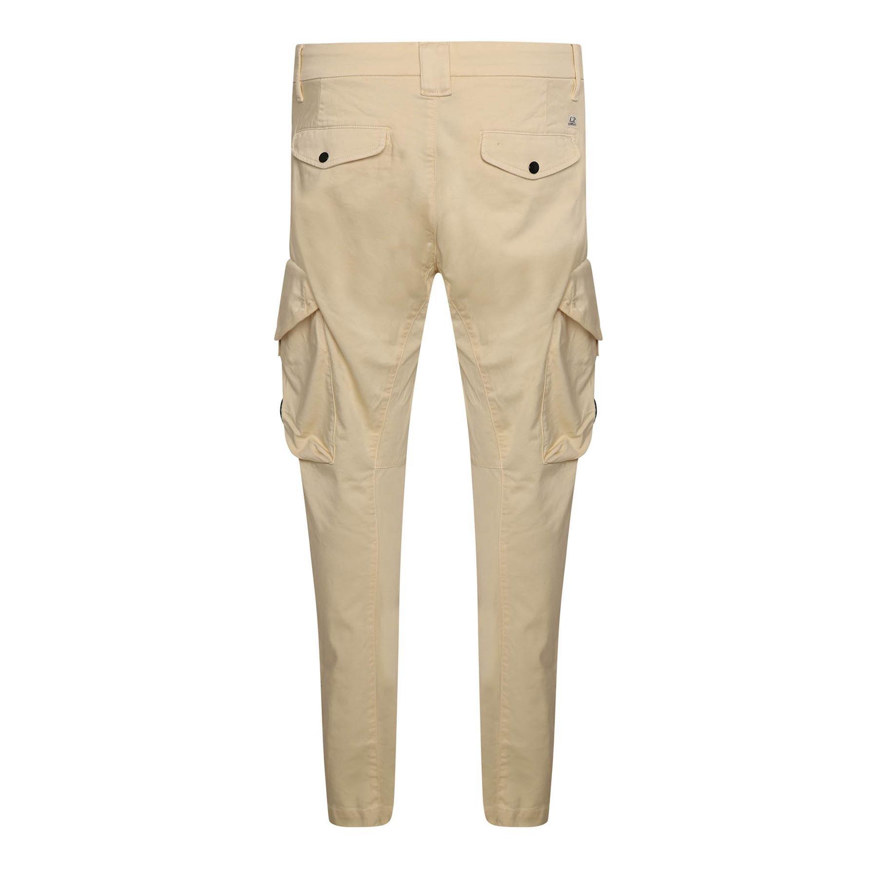 White - CP Company - Sateen Stretch Cargo Lens Pants - 2