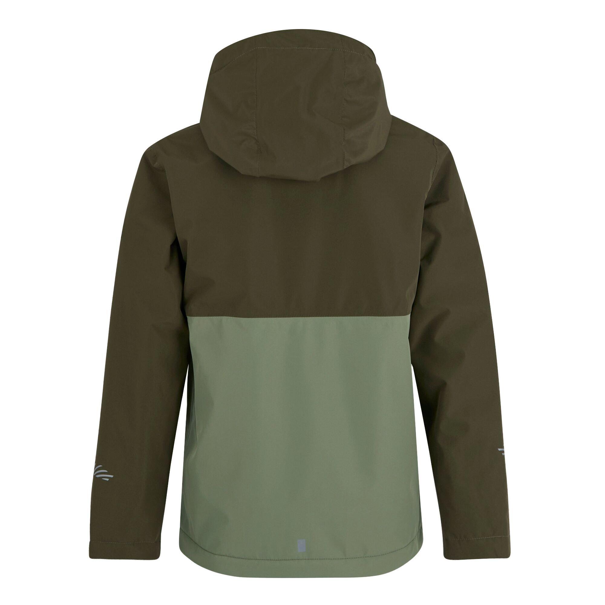 Olive Green - Regatta - Unisex Kids Hillain Warm Lined Reflective Hooded Jacket - 7