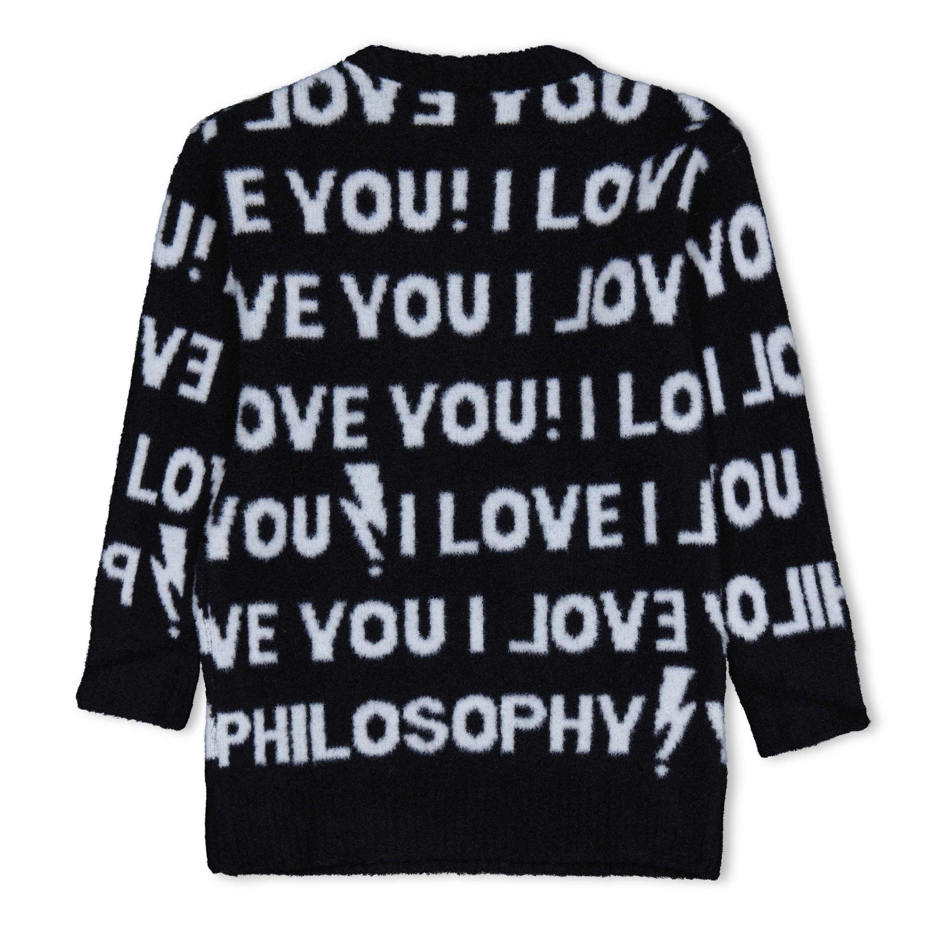 Black - Philosophy di Lorenzo Serafini - Kids' All Over Print Crew Neck Jumper - 2