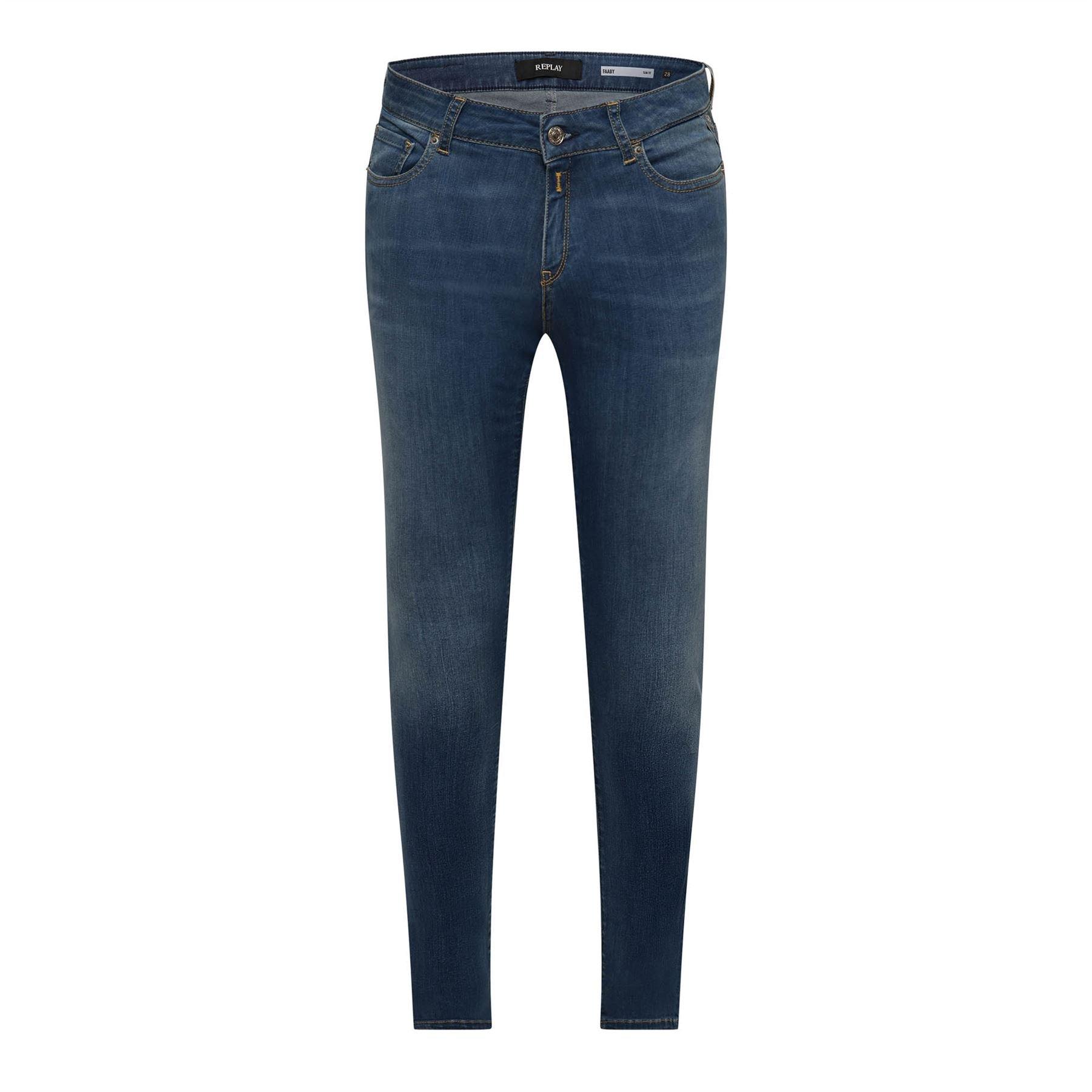 Replay Faaby Slim-Fit Jeans - Blue - Size 25S
