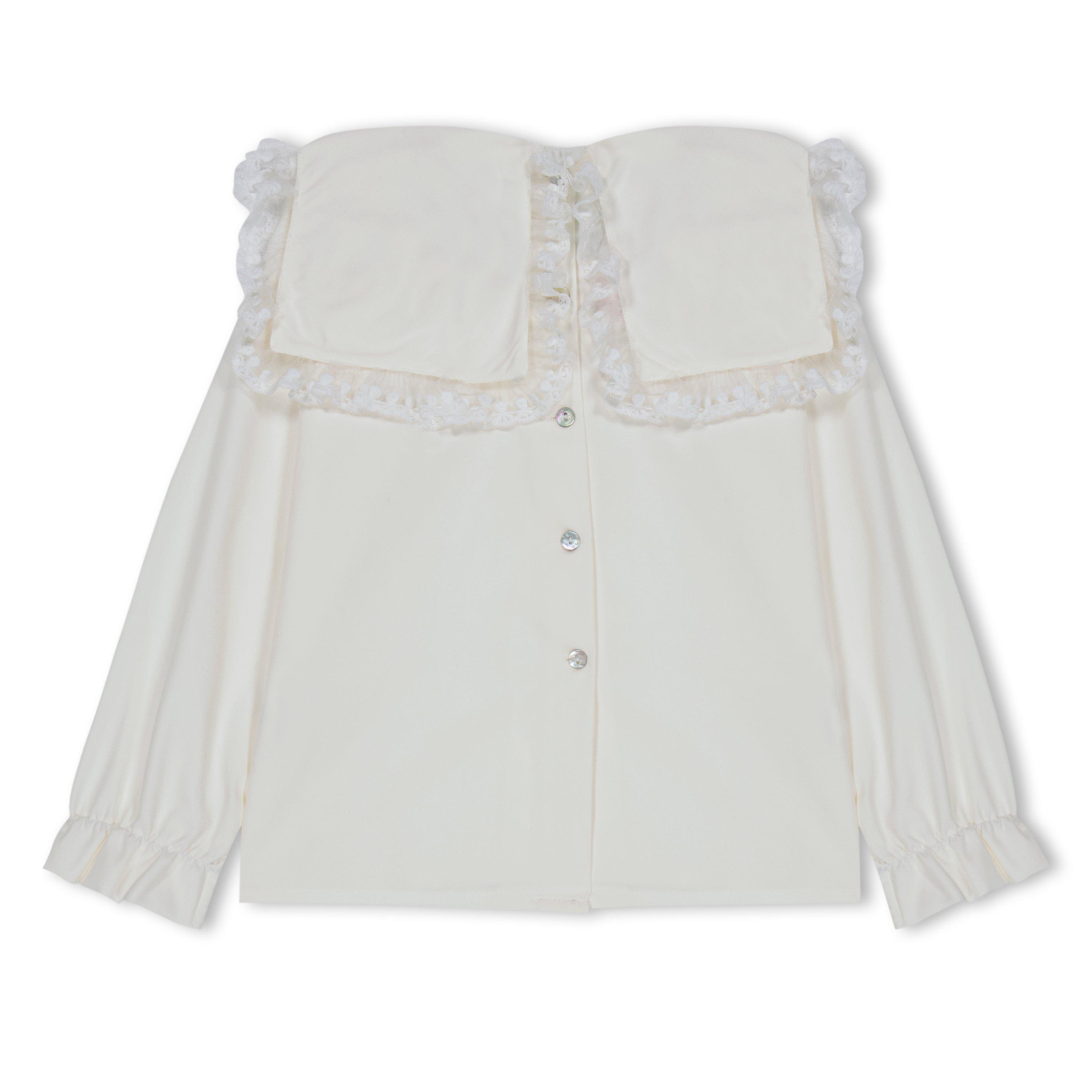 Bordeaux - Phi - Kids' Toile De Jouy Long-Sleeve Blouse - 2