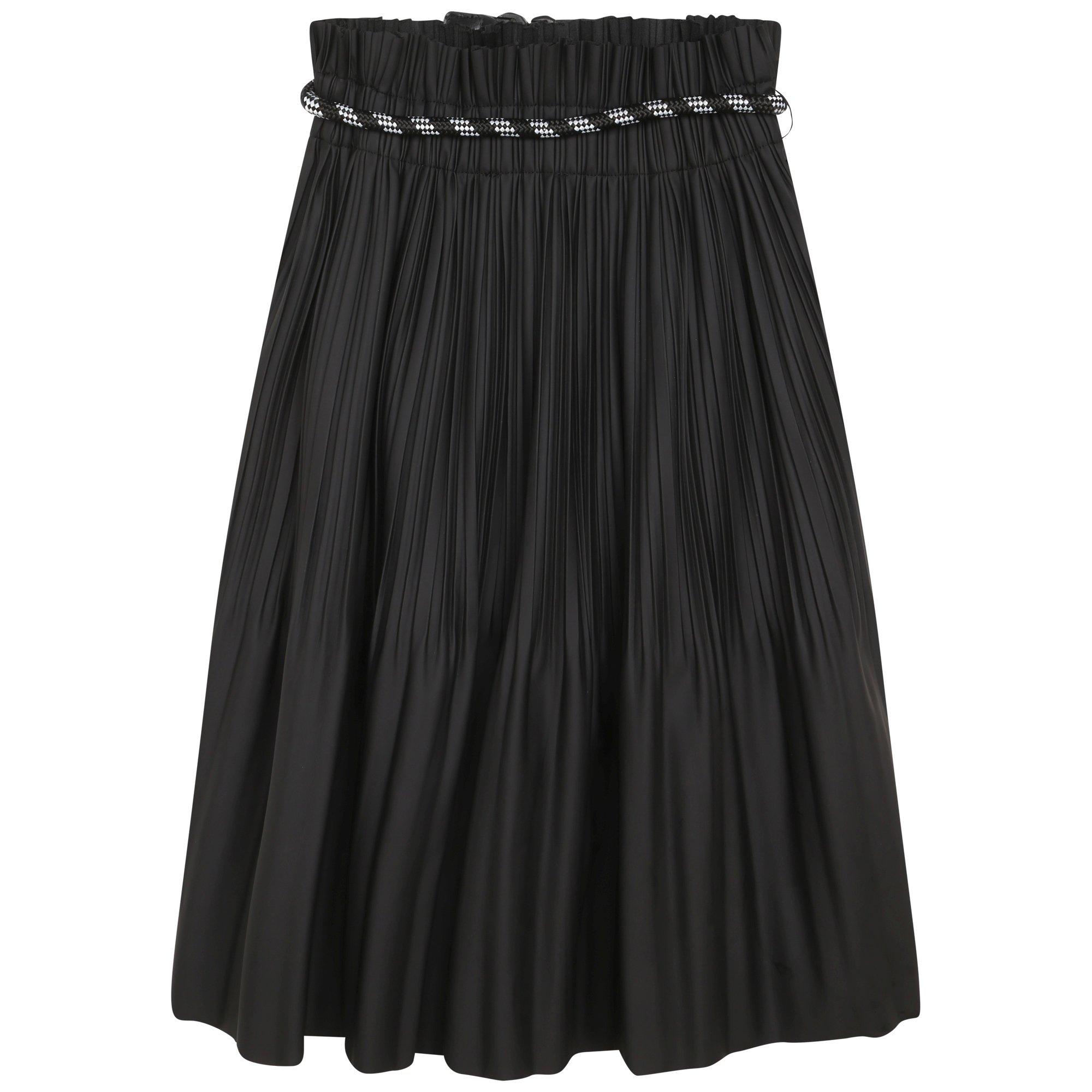 Black 09B - DKNY - Kids' Belted A-Line Skirt - 3