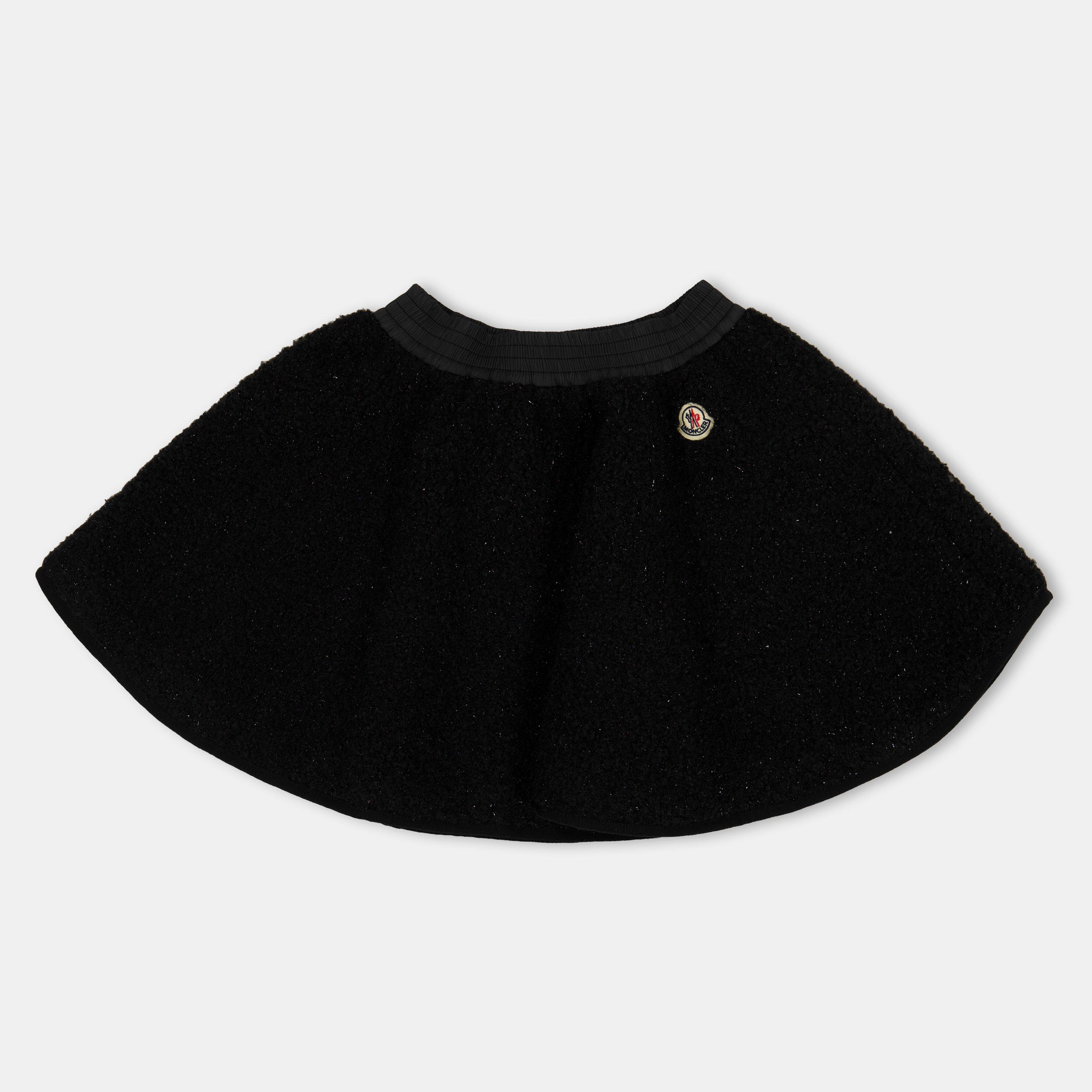 Moncler Kids' Flared Skater Skirt - Black 999 - Size 4Y