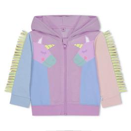 Stella McCartney Fringed Unicorn Zip Hoodie Junior Girls