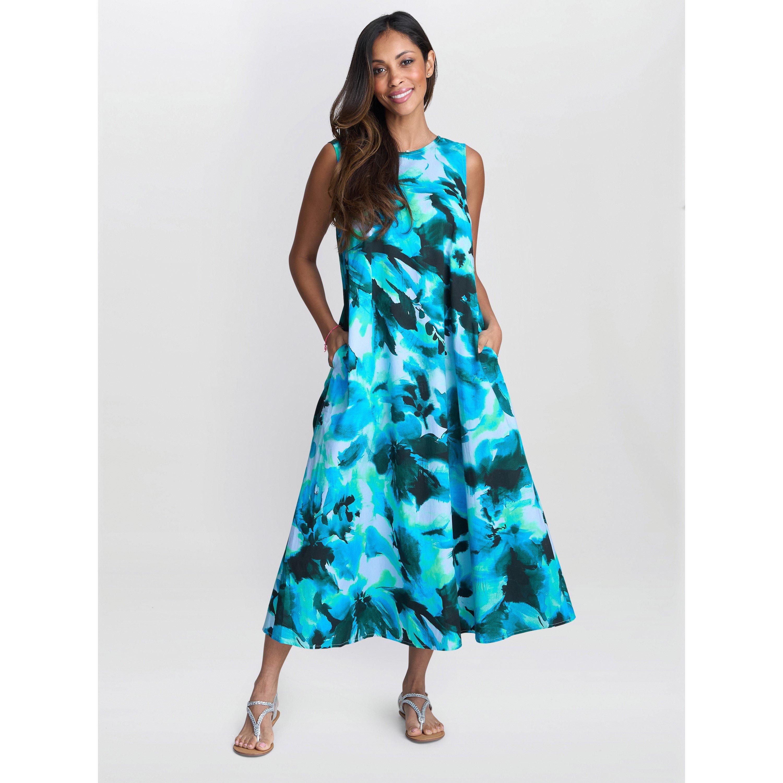 Blue Green - Gina Bacconi - RORY Tent Dress - 3