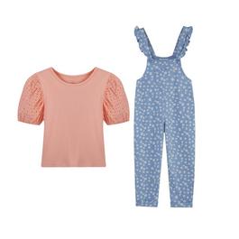 Be You Studio Younger Girl Floral Dungaree and T shirt