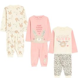 Hello World Baby Girl 3 Pack Pyjamas