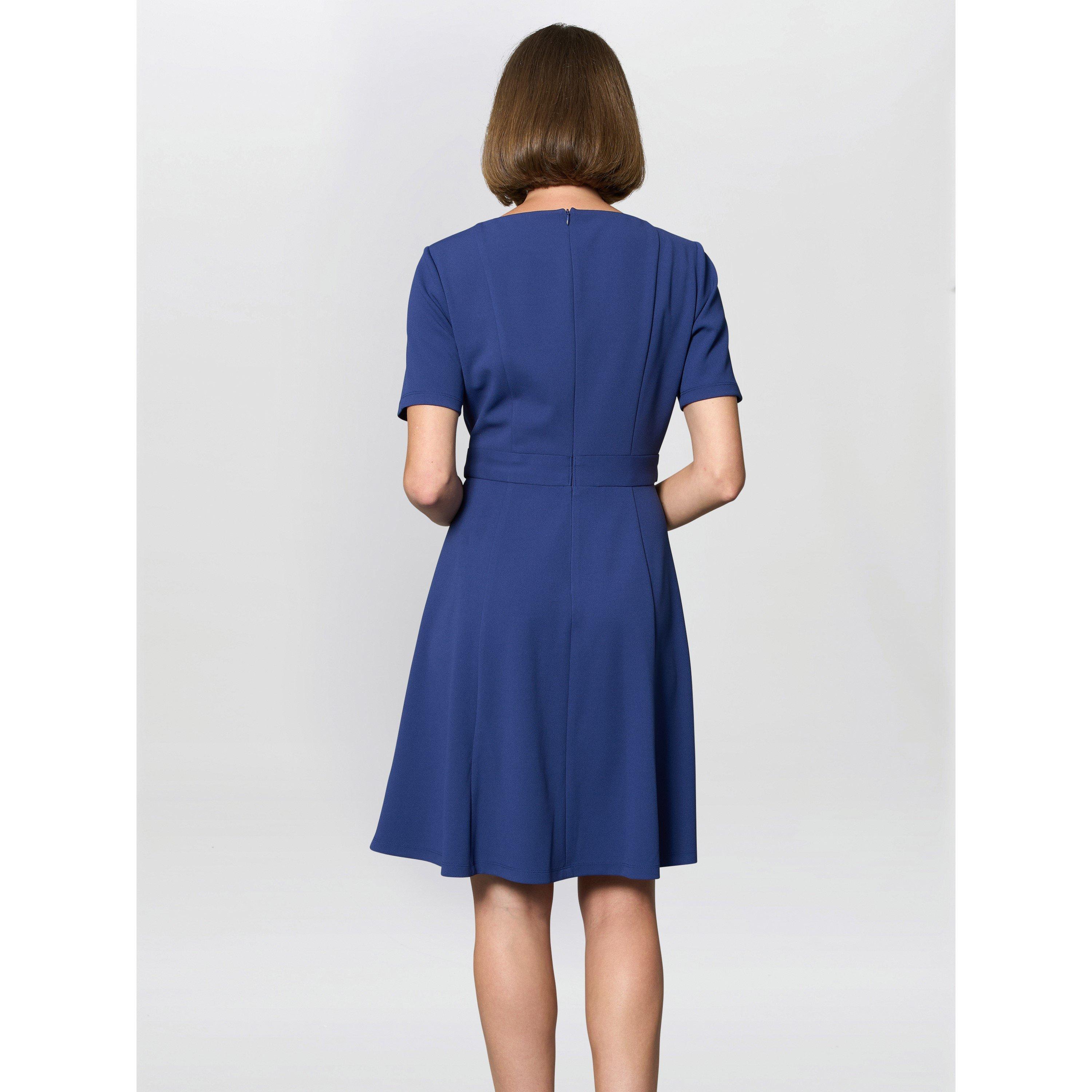 Light Navy - Gina Bacconi - Elise Belted Shift Dress - 3