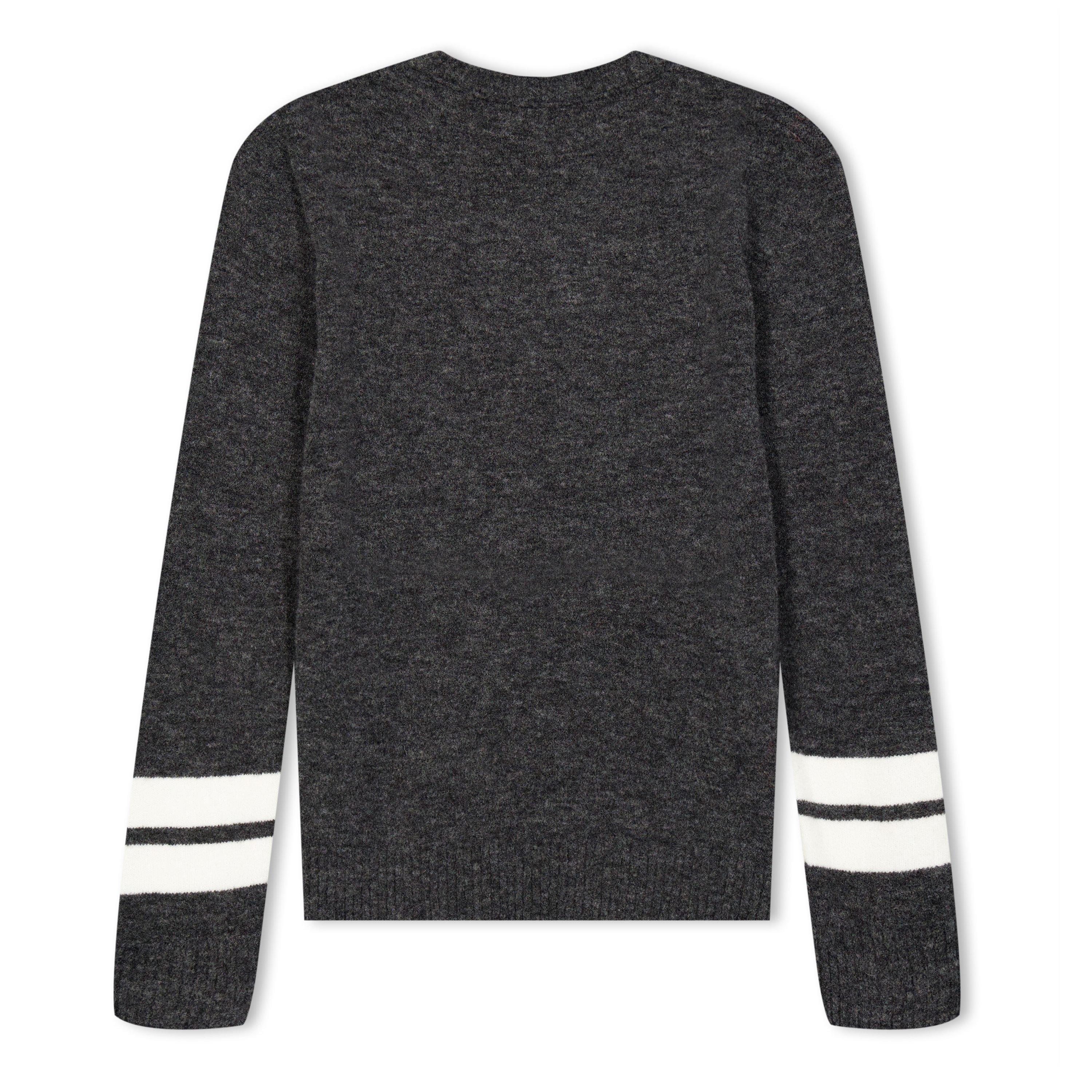 Grey Mel V0M67 - Stone Island - Kids' Logo Knitted Crew Neck Jumper - 2