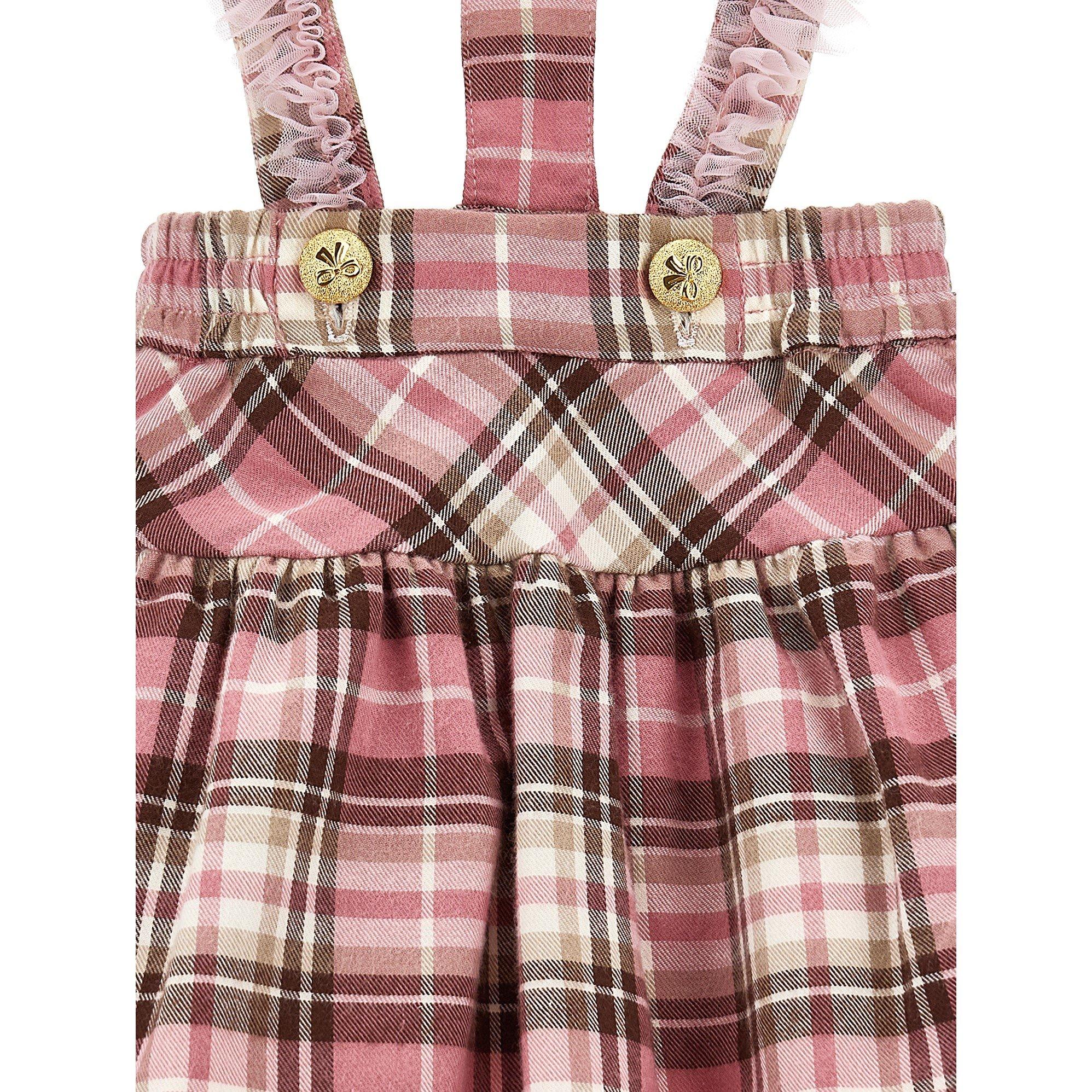 Pink 0084 - Monnalisa - Kids' MonLisa Check Jersey Skirt - 3
