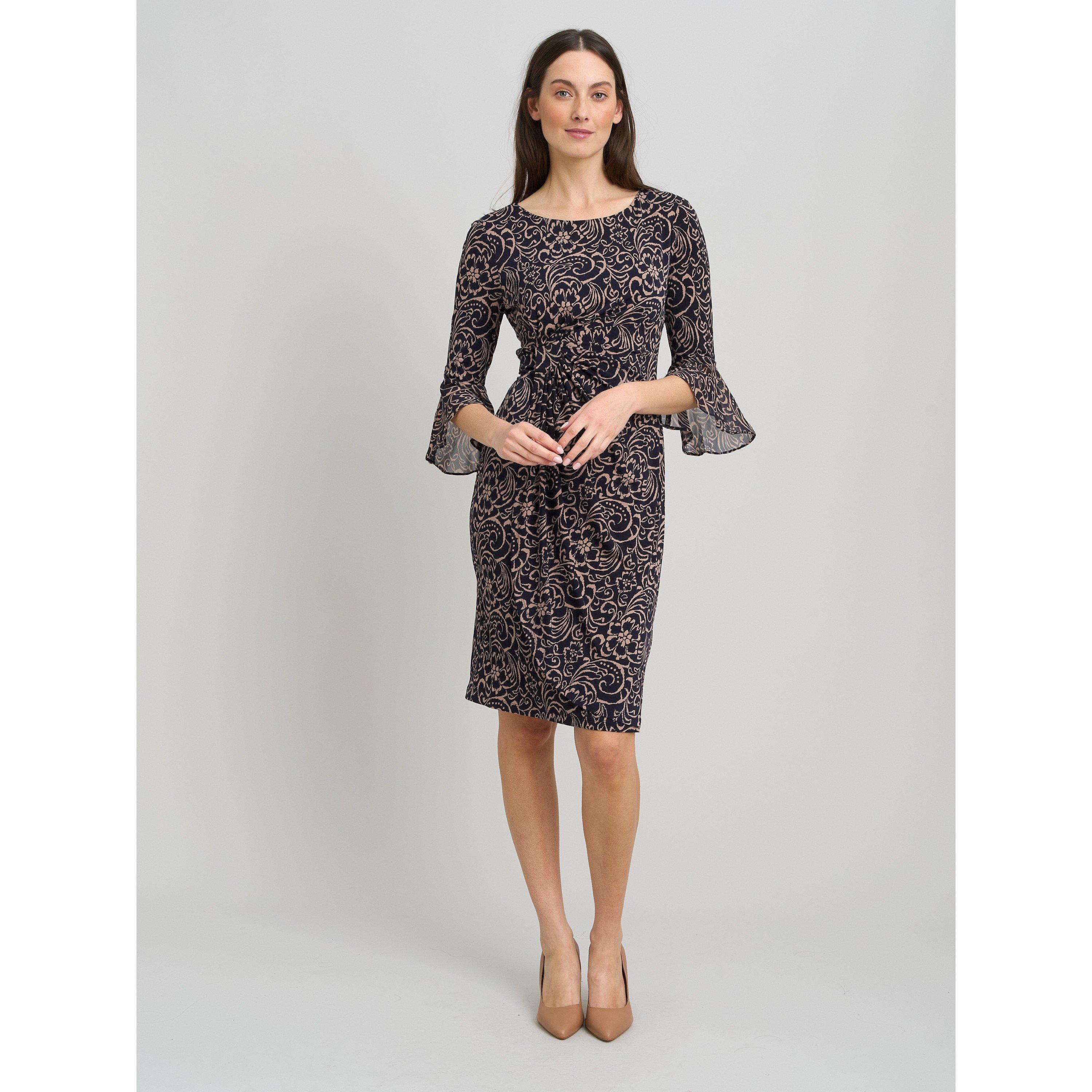 New Beige - Gina Bacconi - Nikita Printed Sheath Dress - 2