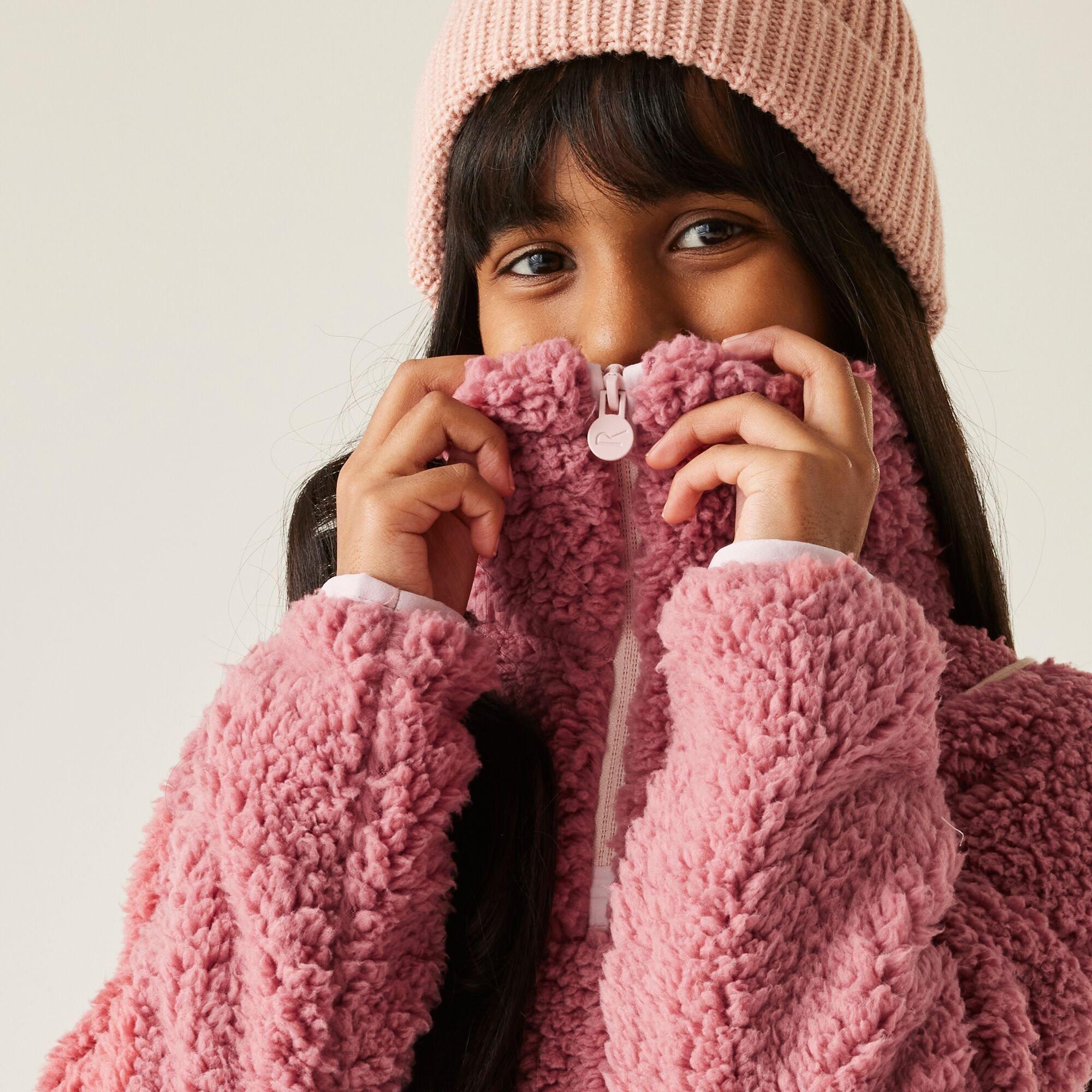 Dusty Rose - Regatta - Unisex Kids' Kaliza Half Zip Fleece - 4