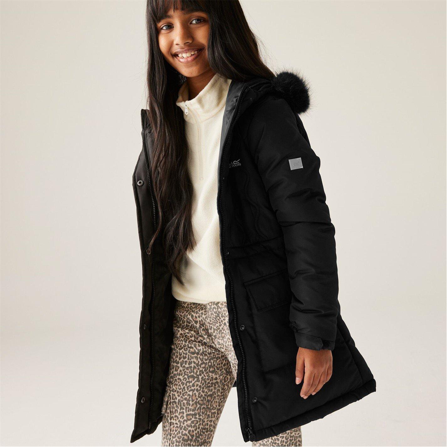Regatta  Kids ' Fabrizia Thermoguard Water-Resistant Quilted Jacket - Black - 5-6yrs