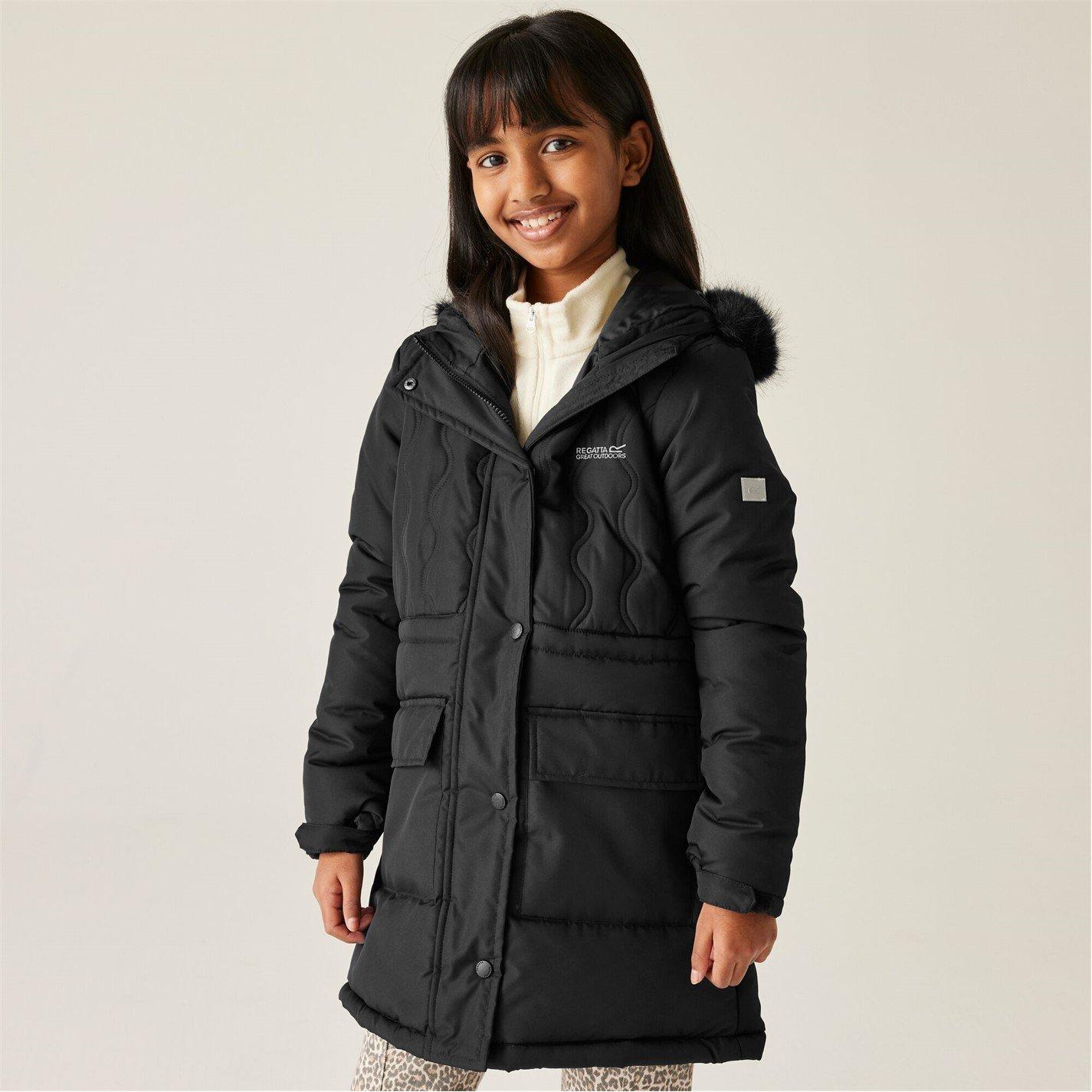 Black - Regatta - Unisex Kids' Fabrizia Thermoguard Water-Resistant Quilted Jacket - 3
