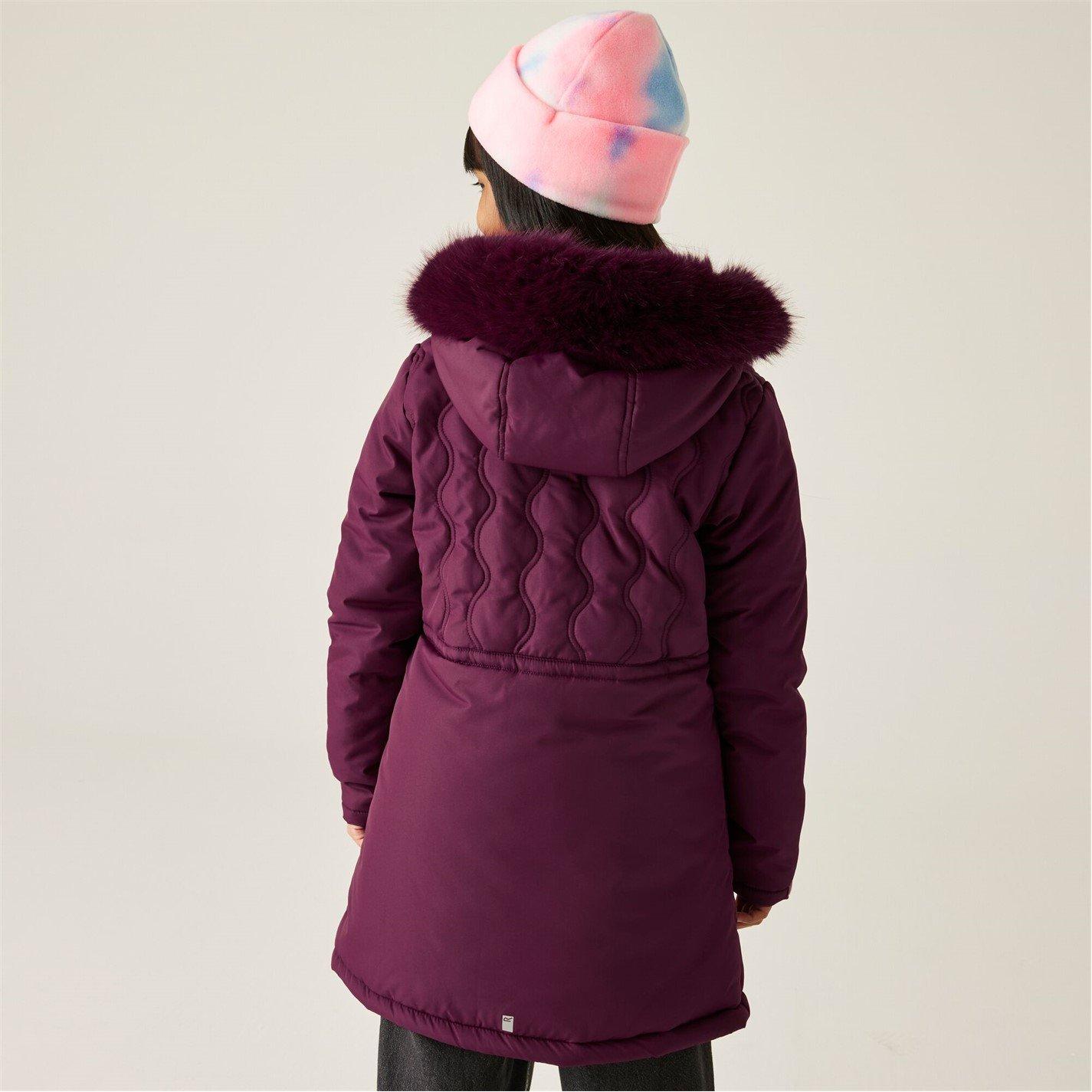 Fig Purple - Regatta - Unisex Kids' Fabrizia Thermoguard Water-Resistant Quilted Jacket - 2