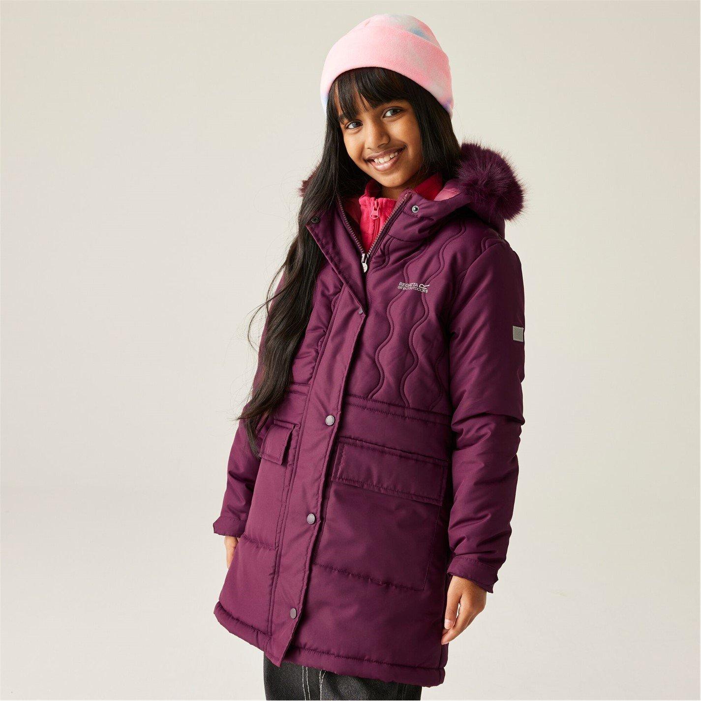 Fig Purple - Regatta - Unisex Kids' Fabrizia Thermoguard Water-Resistant Quilted Jacket - 3