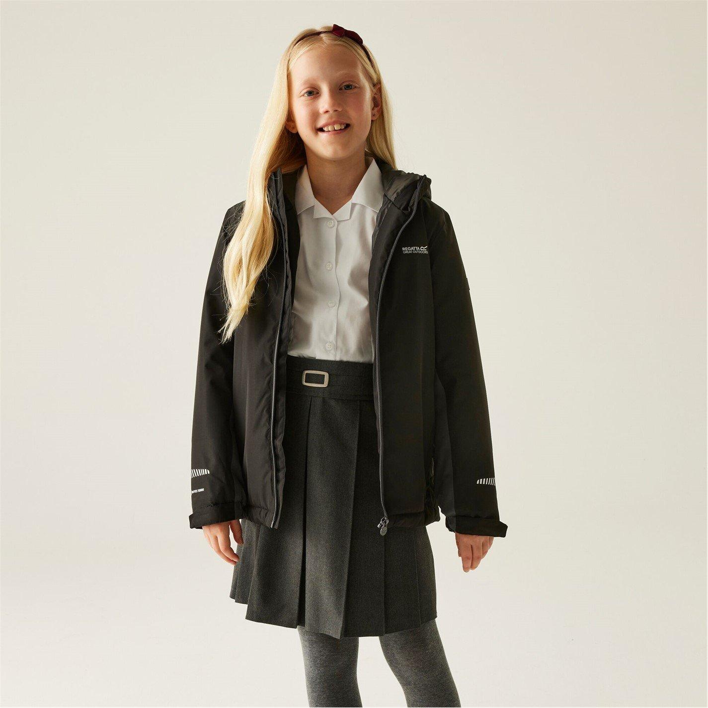 Black - Regatta - Unisex Kids' Hurdle Isotex Thermoguard Insulated Waterproof Jacket - 3